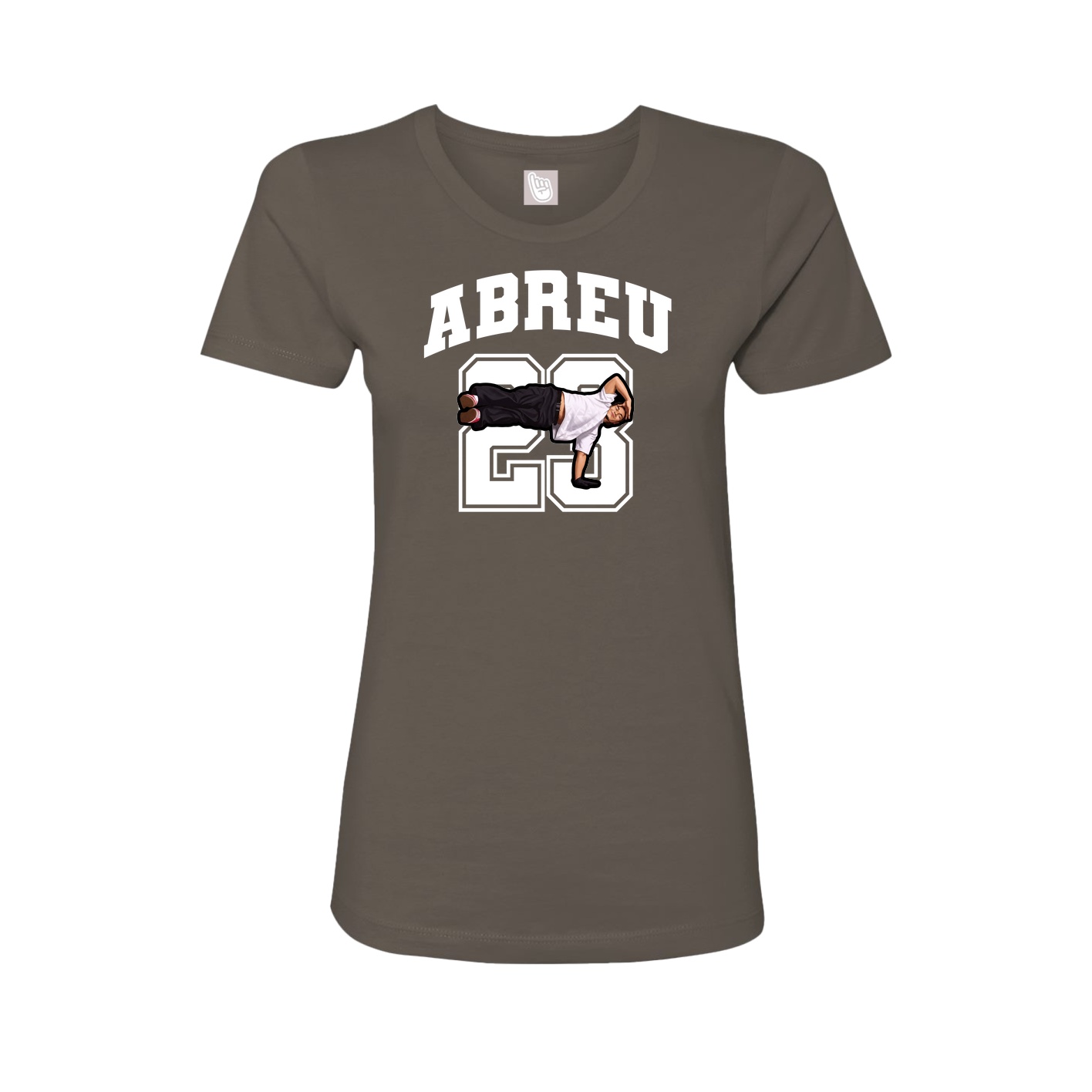 Fitted Women's Tee — Number in Grey
