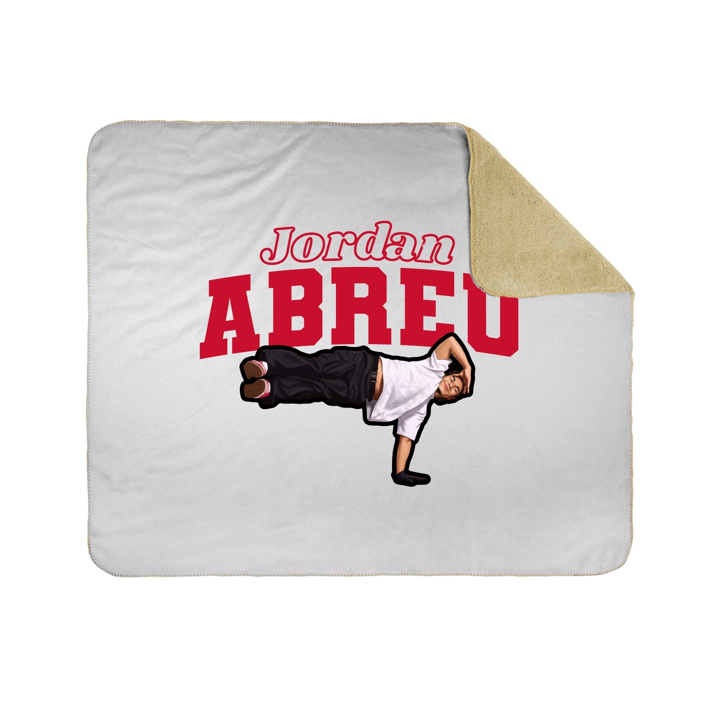 Throw Blanket — Name Arch in White