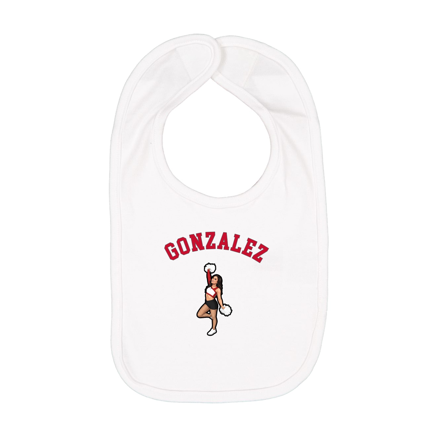Infant Bib — Shirsey Arch in White