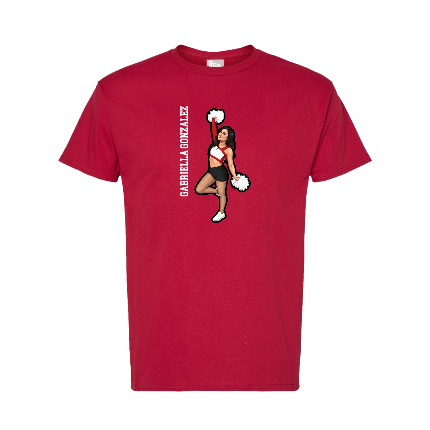 Tee — Name Vertical in Crimson