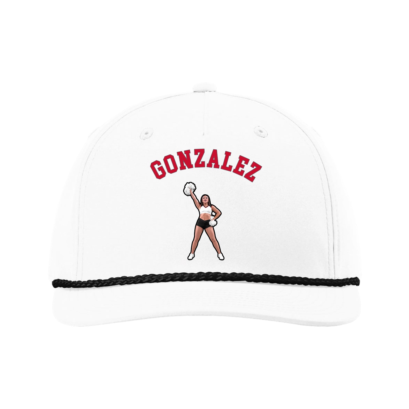 Five-Panel Classic Rope Cap — Shirsey Arch in White
