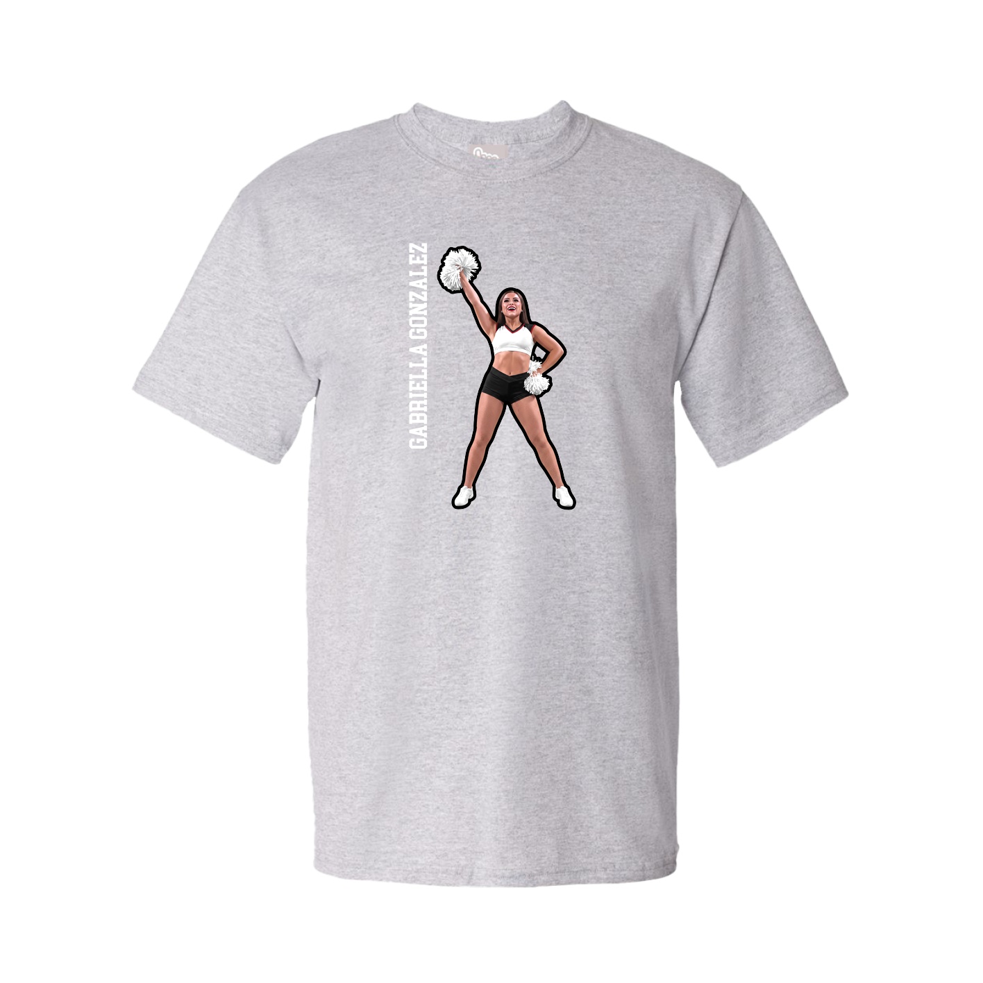 Youth Tee — Name Vertical in Grey