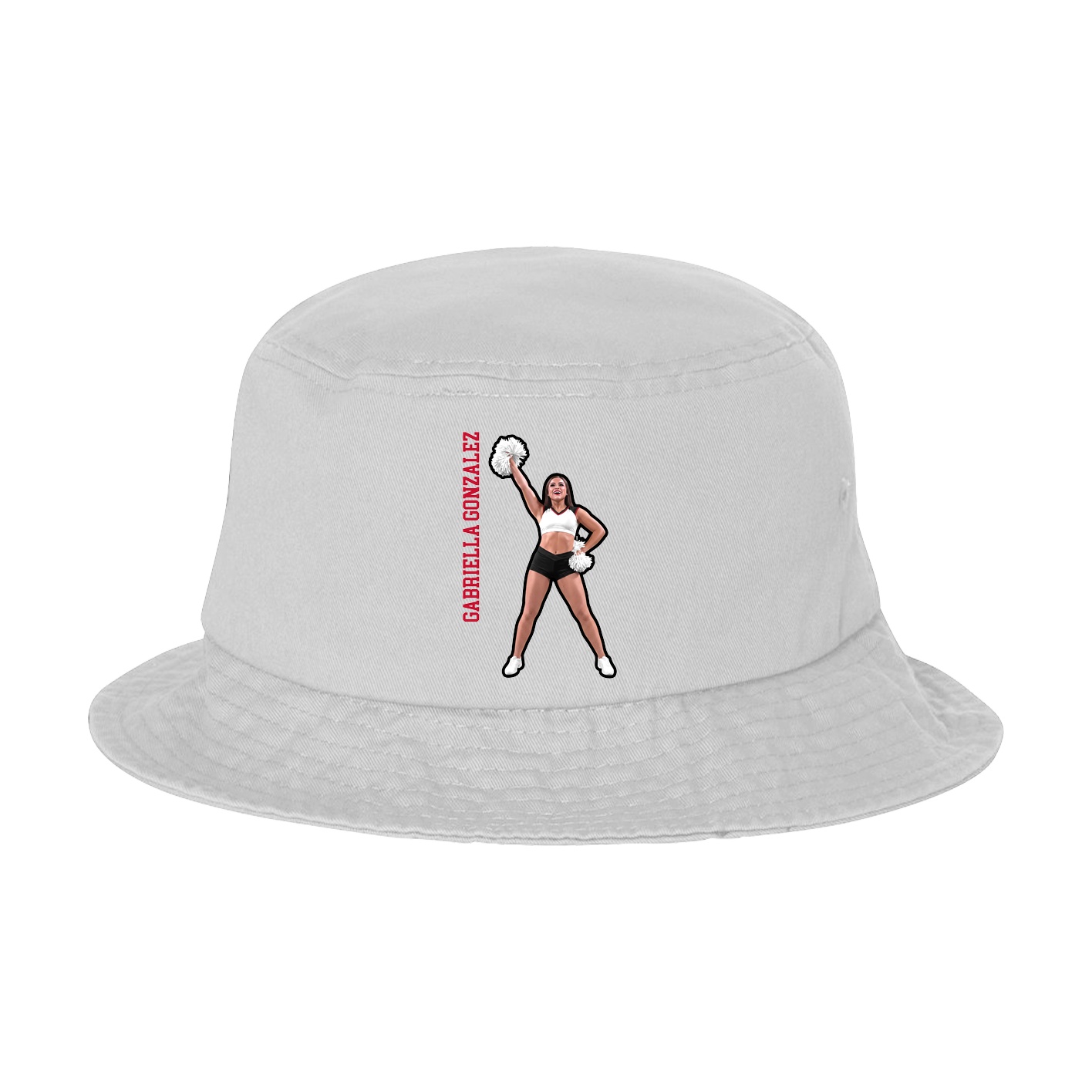 Bucket Cap — Name Vertical in White