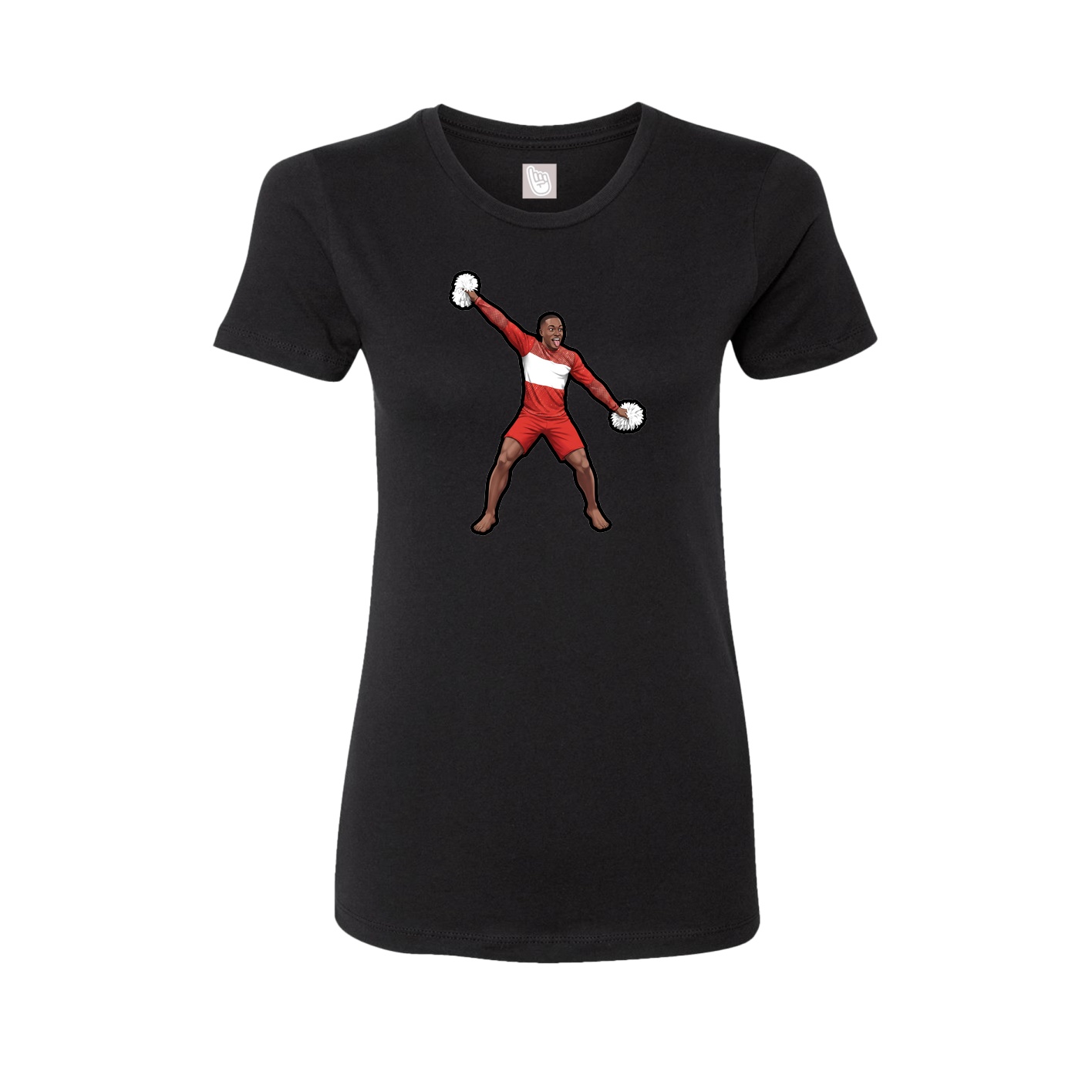 Fitted Women's Tee — Name Vertical in Black