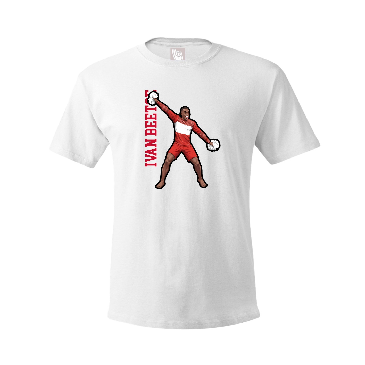 Youth Tee — Name Vertical in White