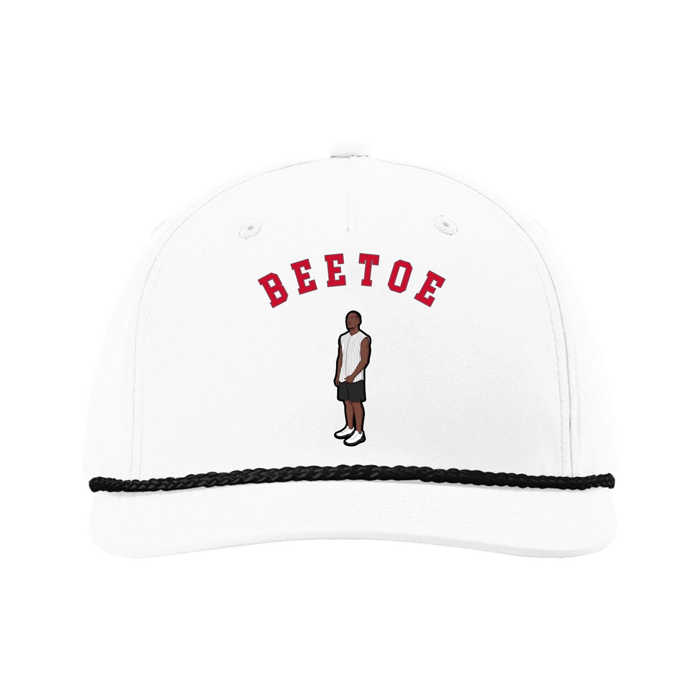 Five-Panel Classic Rope Cap — Shirsey Arch in White