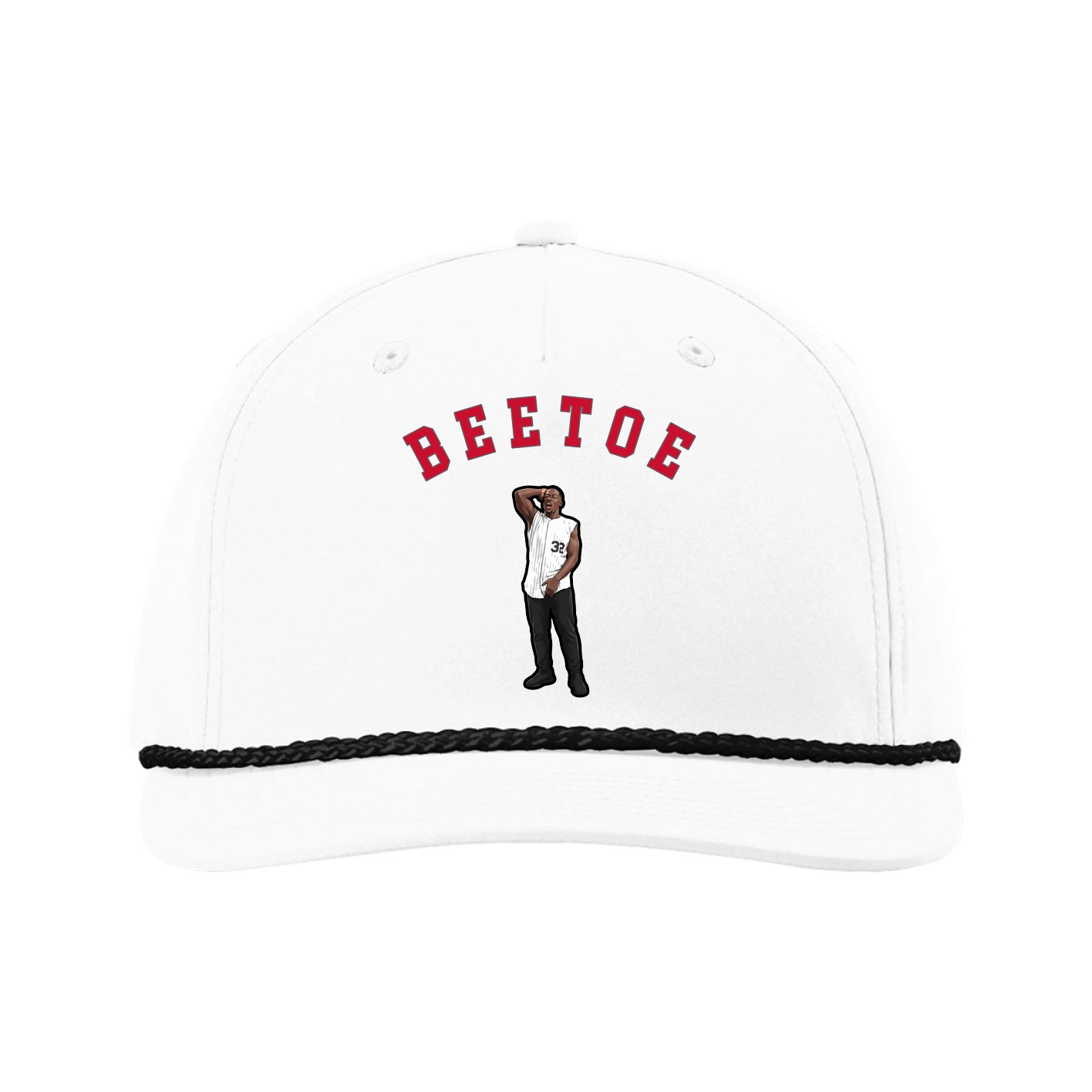Five-Panel Classic Rope Cap — Shirsey Arch in White