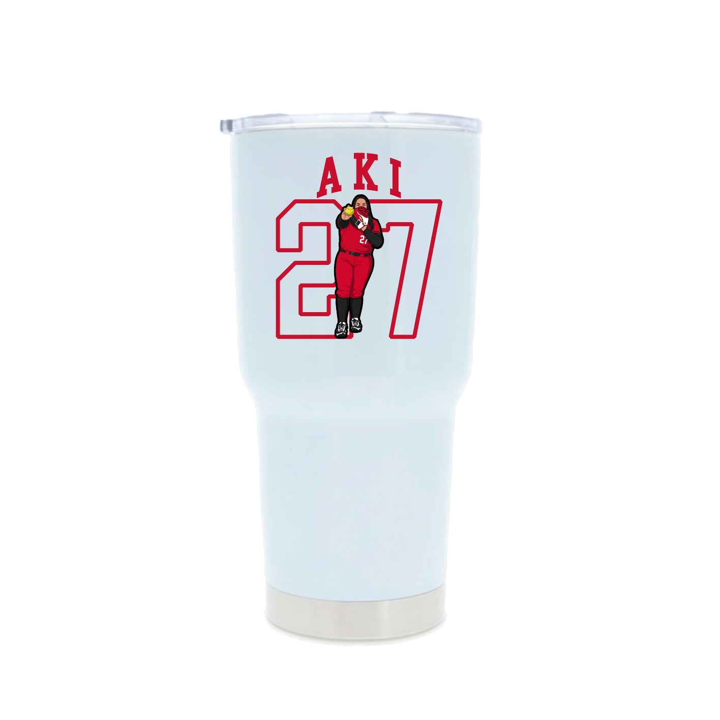 30oz Stainless Steel Tumbler — Shirsey in White