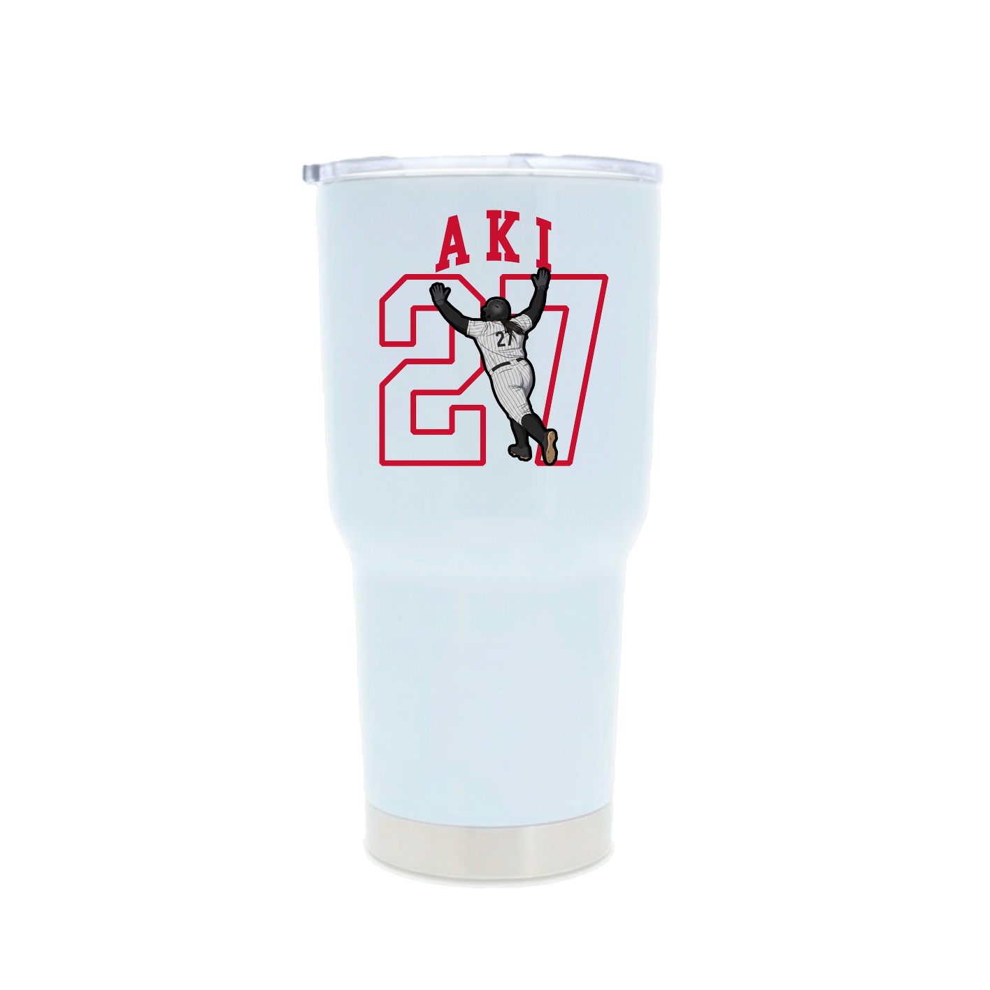 30oz Stainless Steel Tumbler — Shirsey in White