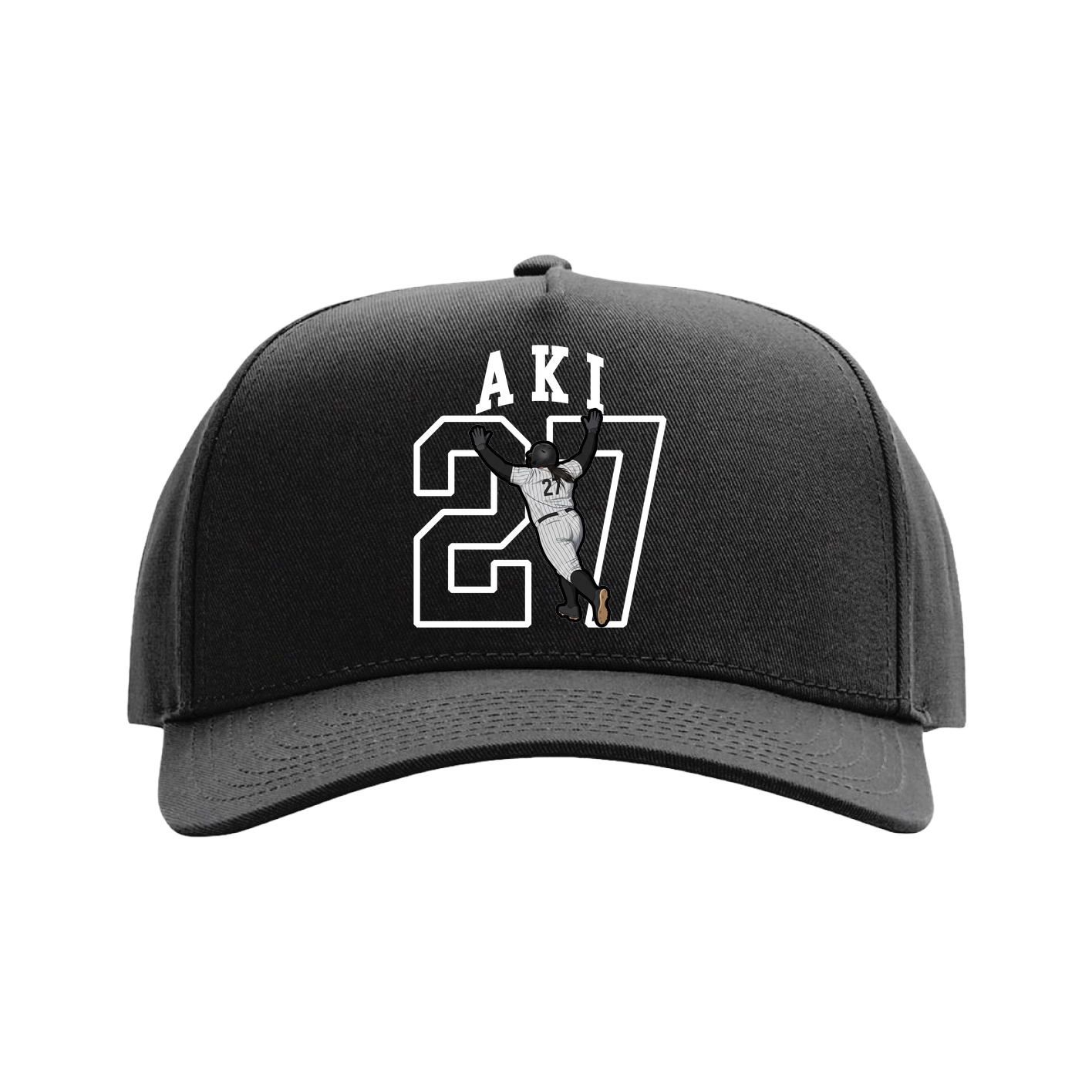 Full Fabric Five-Panel Champ Cap — Shirsey in Black