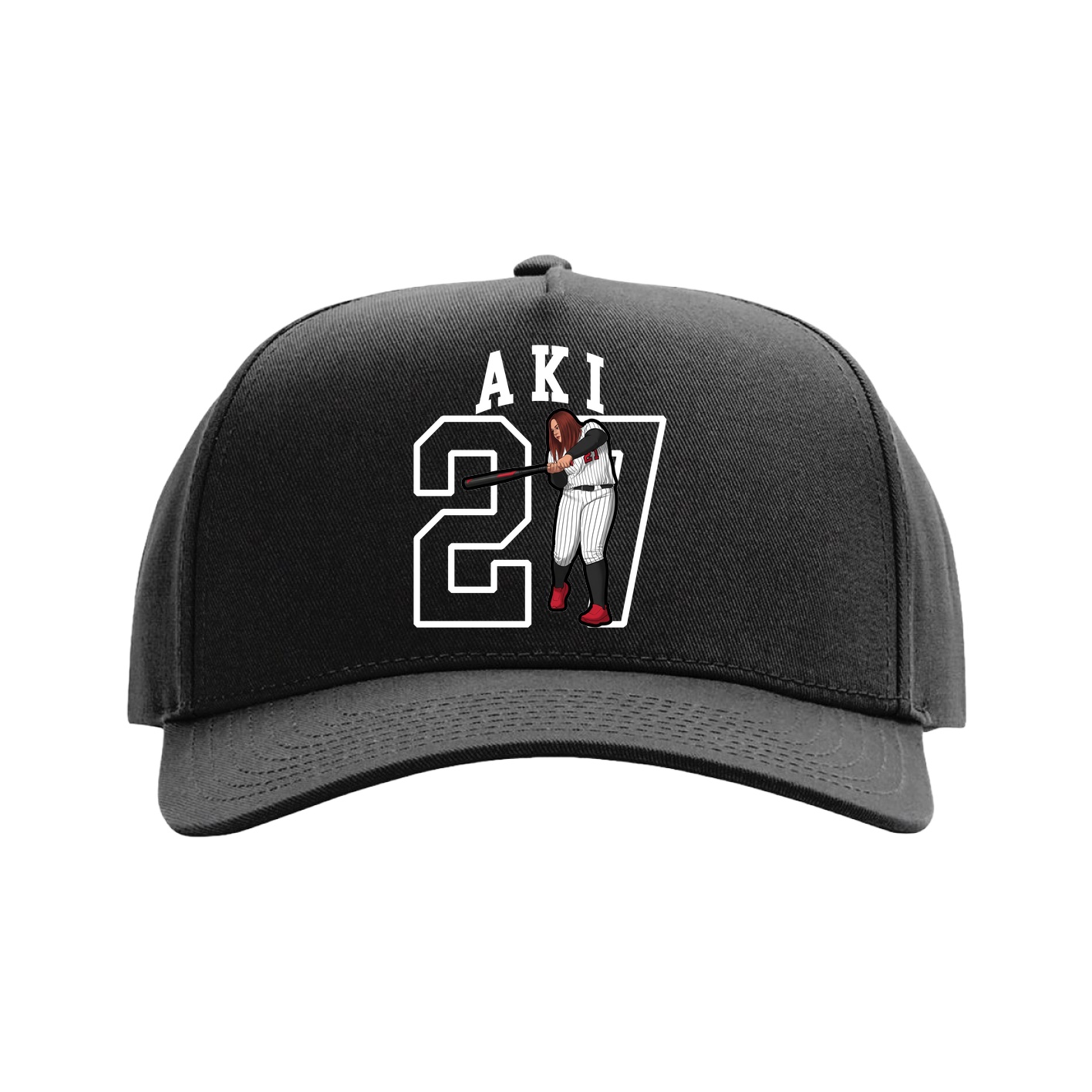 Full Fabric Five-Panel Champ Cap — Shirsey in Black