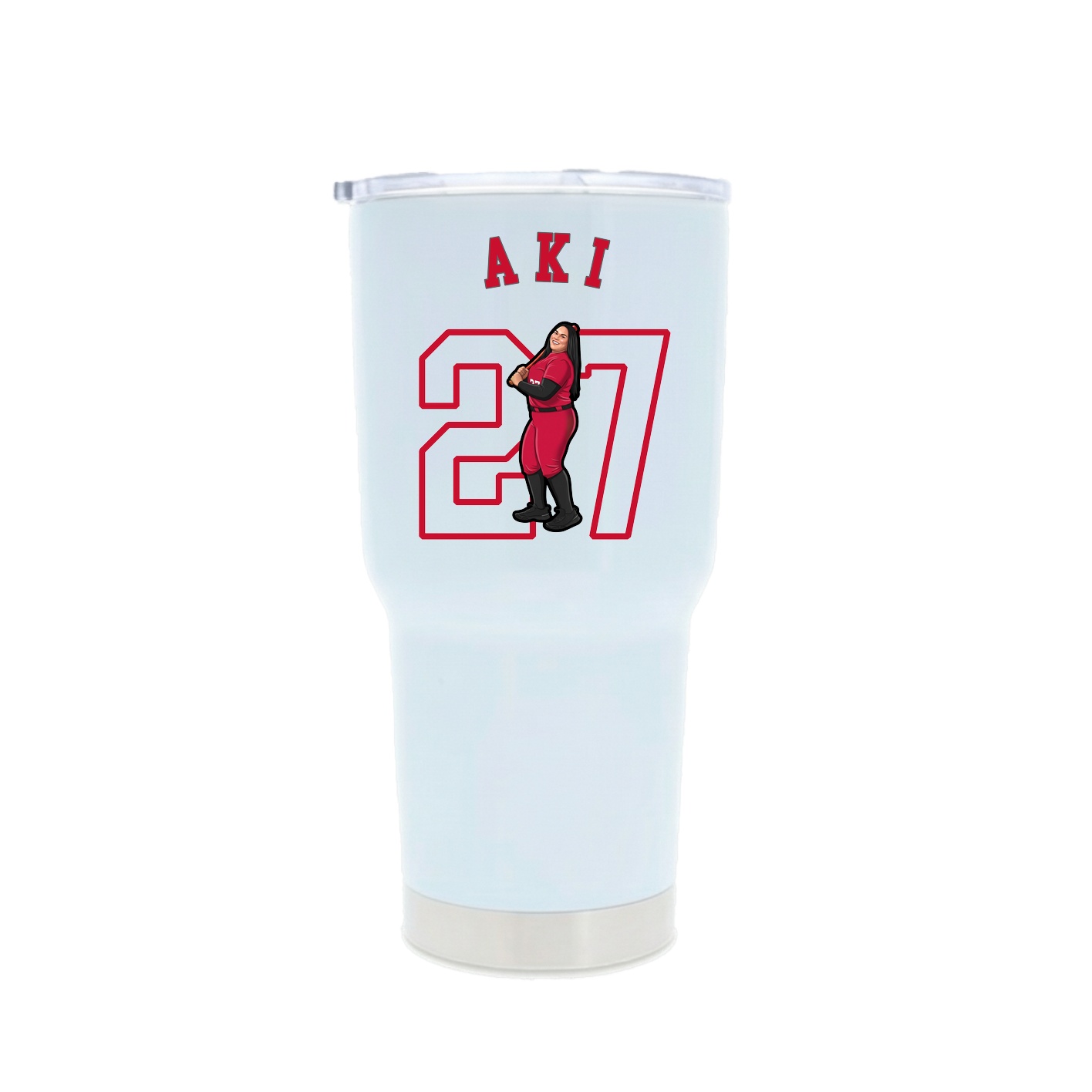 30oz Stainless Steel Tumbler — Shirsey Arch in White