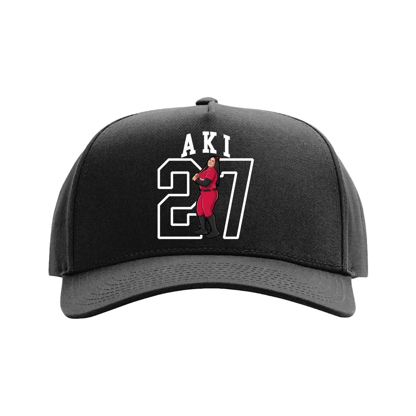 Full Fabric Five-Panel Champ Cap — Shirsey in Black