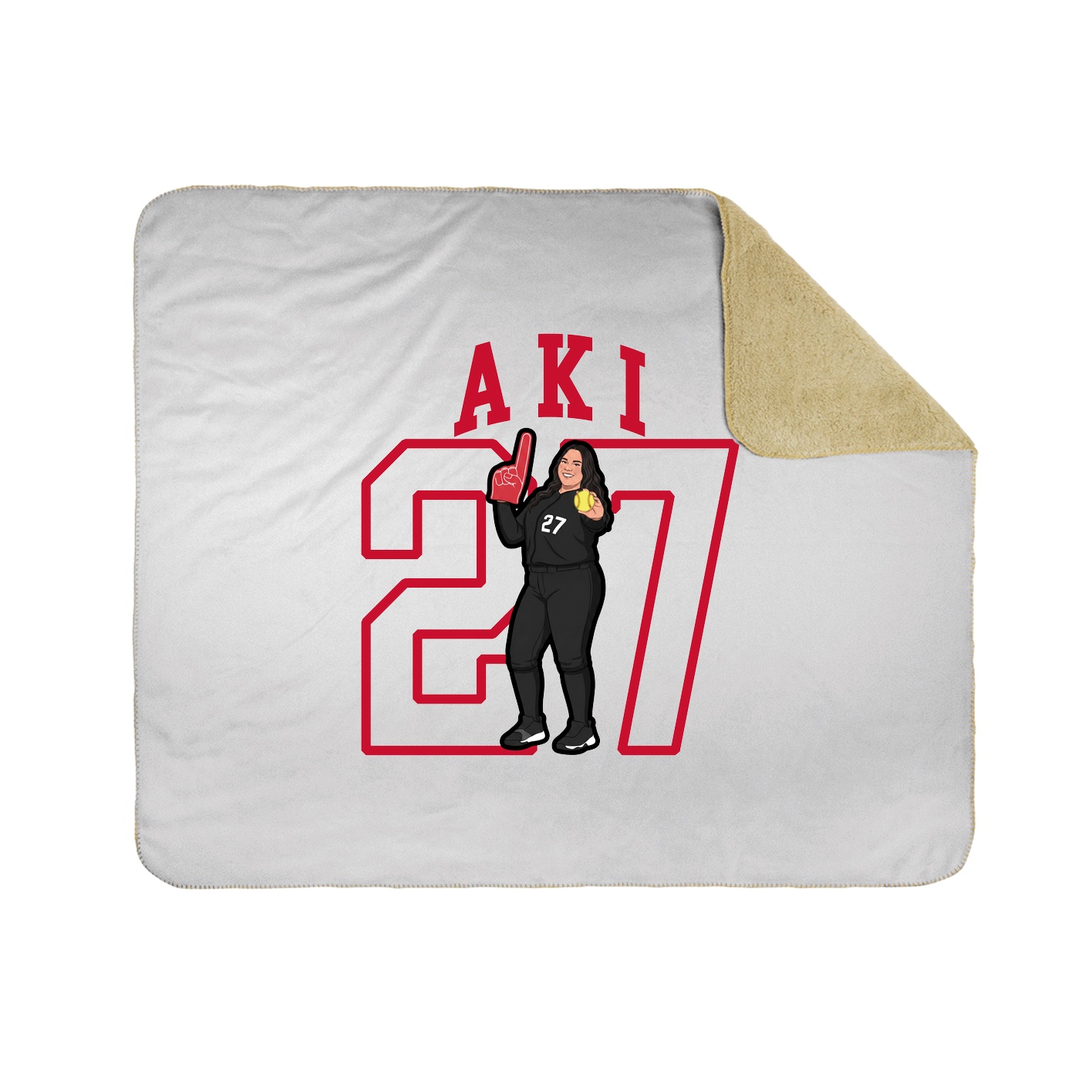 Throw Blanket — Shirsey in White