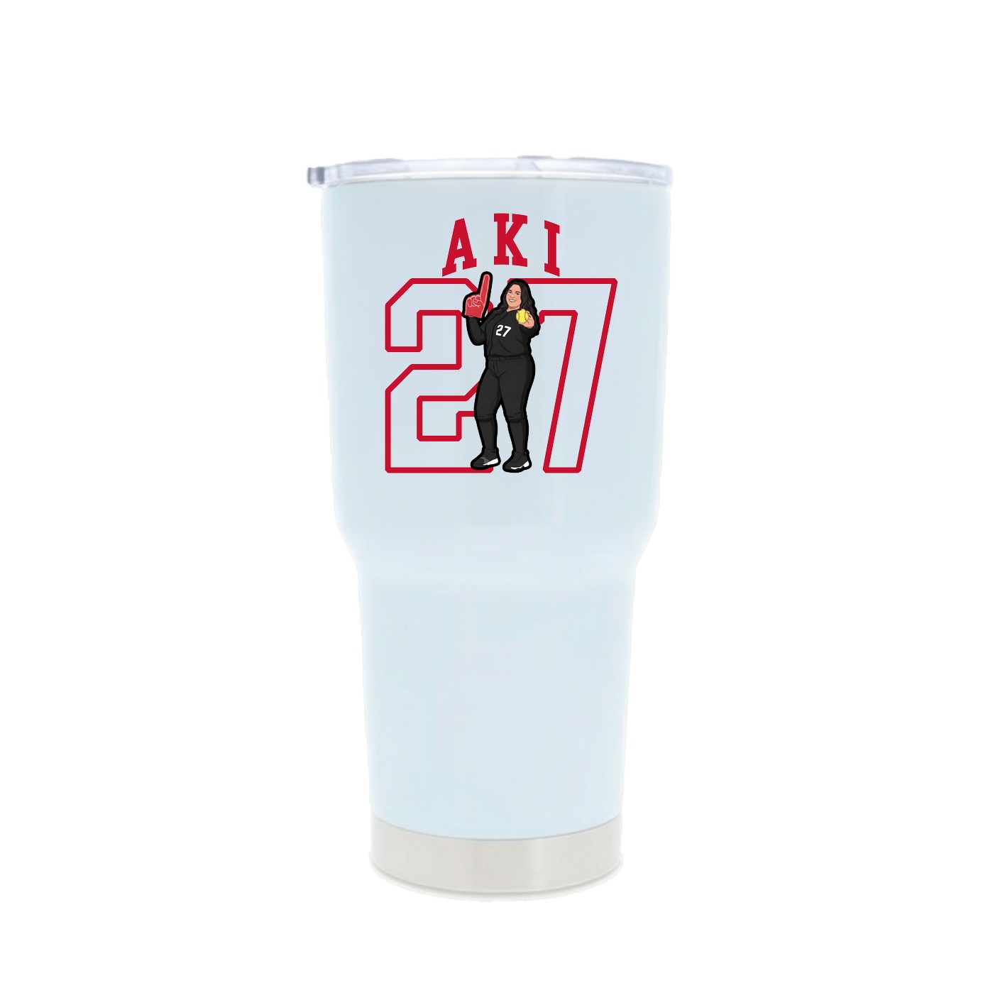 30oz Stainless Steel Tumbler — Shirsey in White