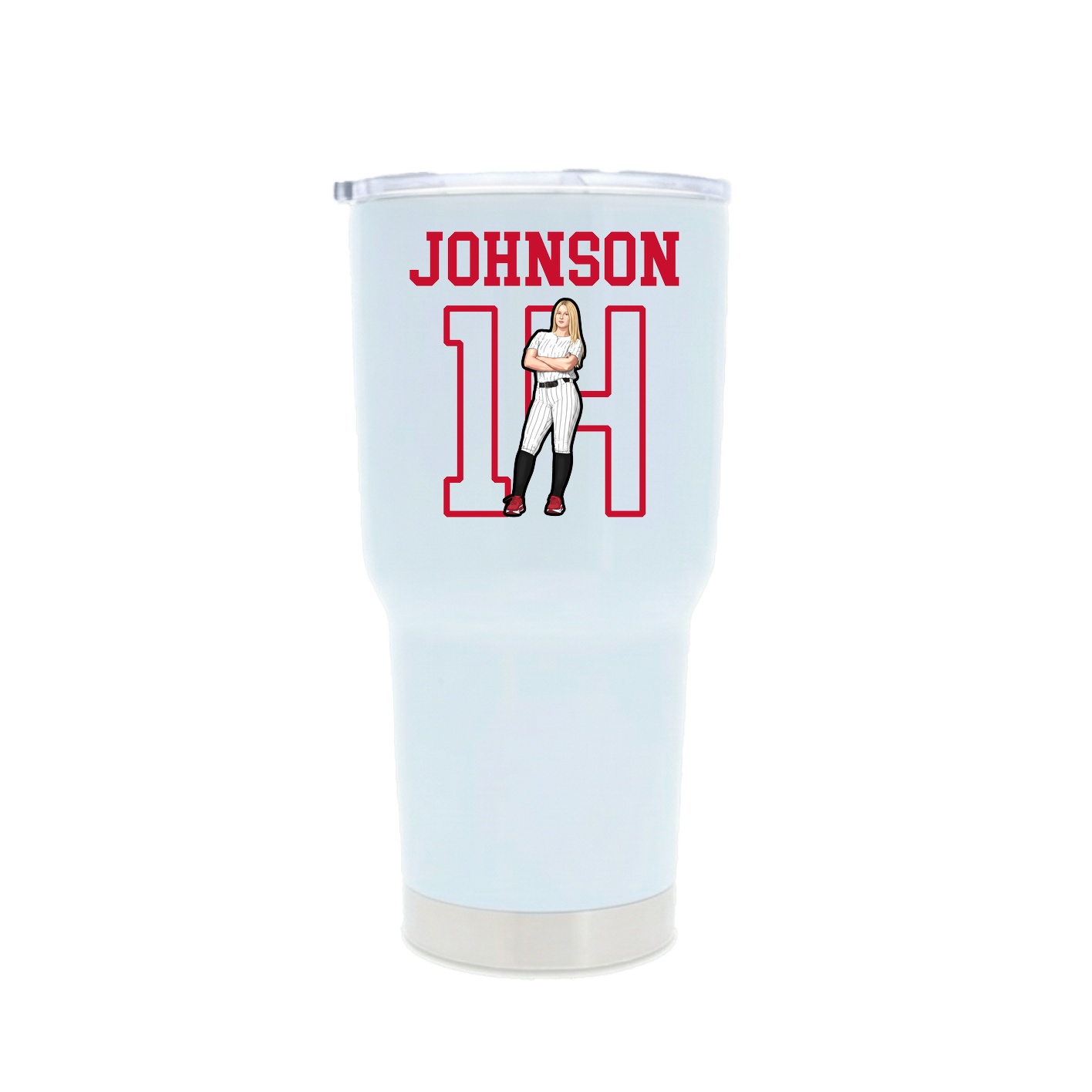 30oz Stainless Steel Tumbler — Shirsey in White