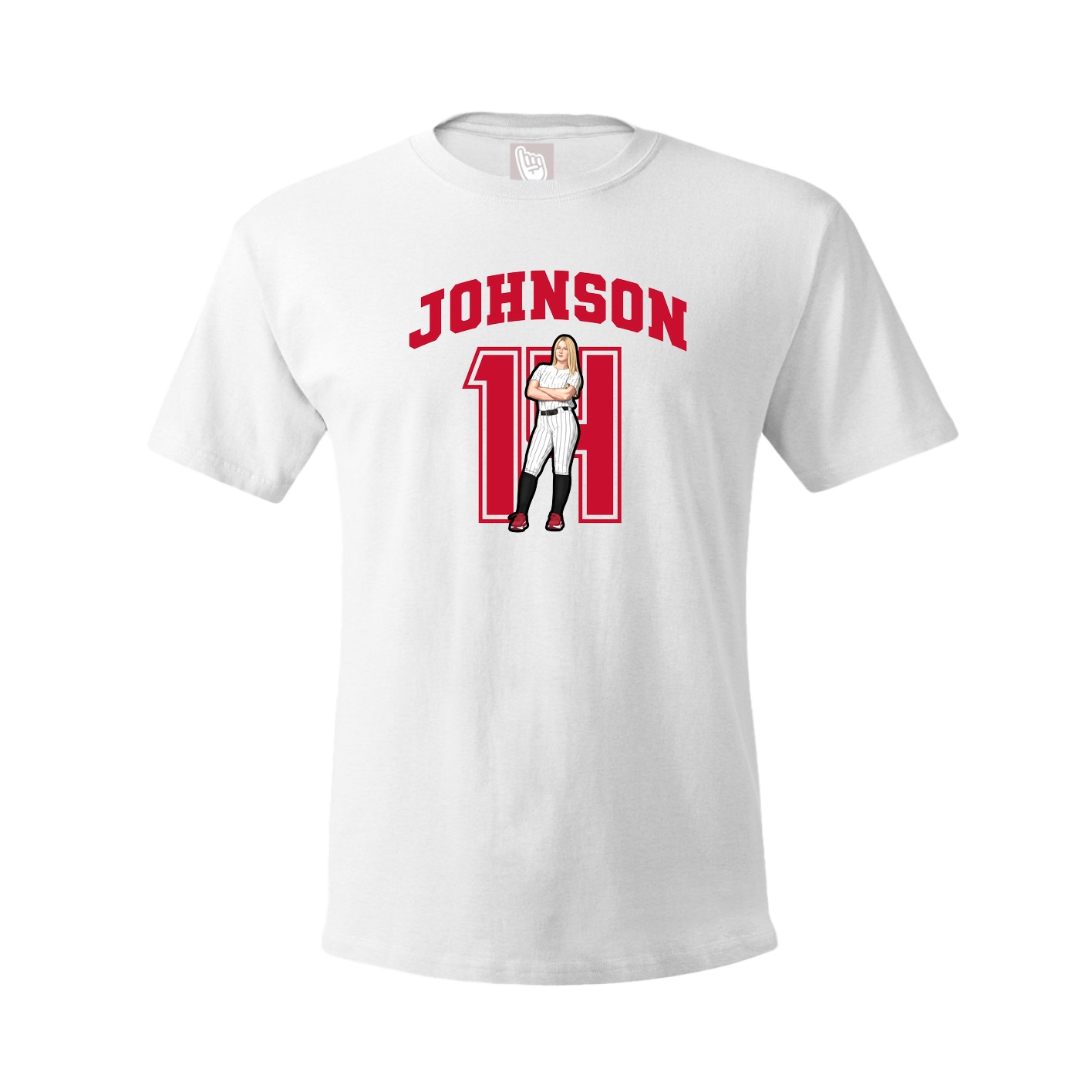 Youth Tee — Number in White