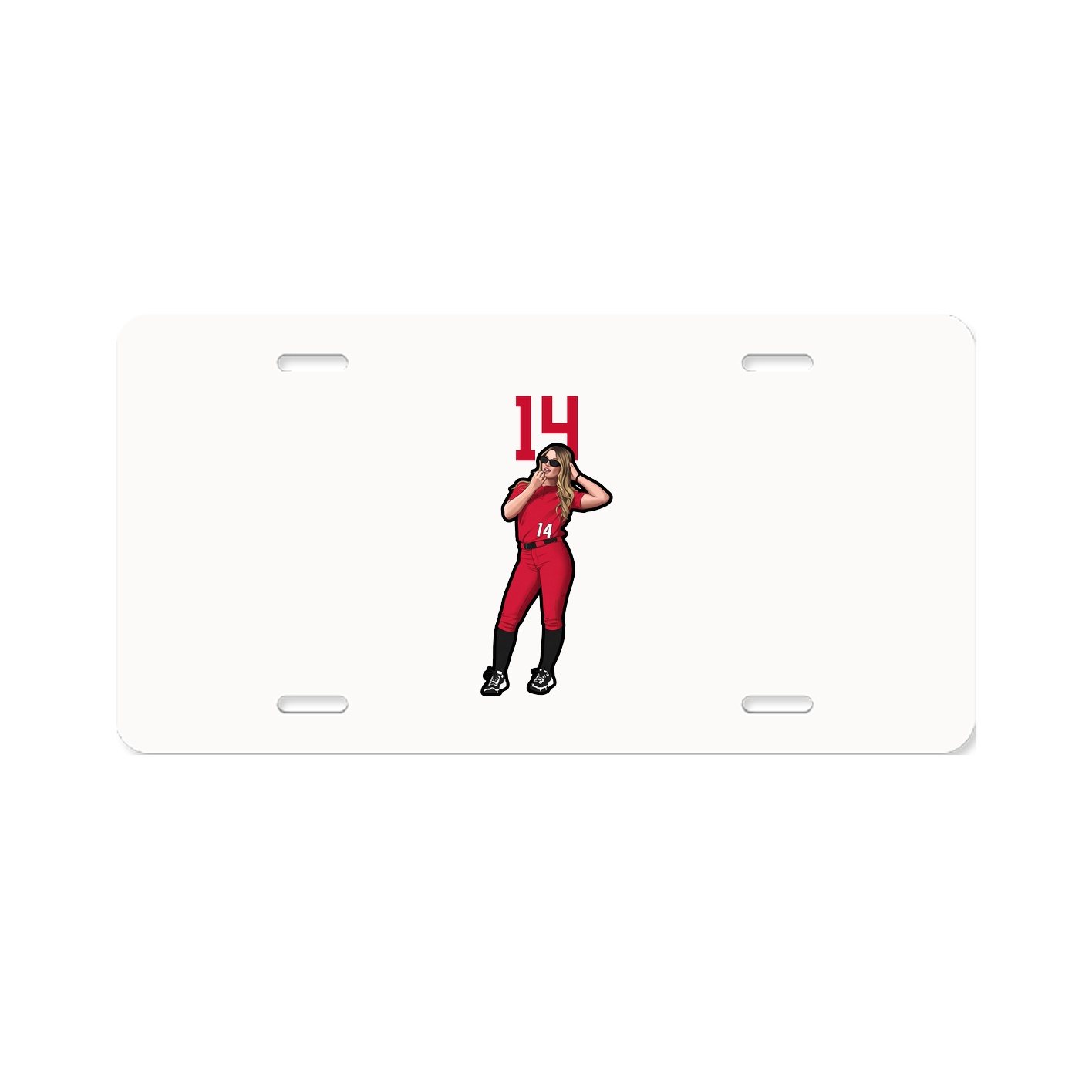 License Plate — Number Top in Classic