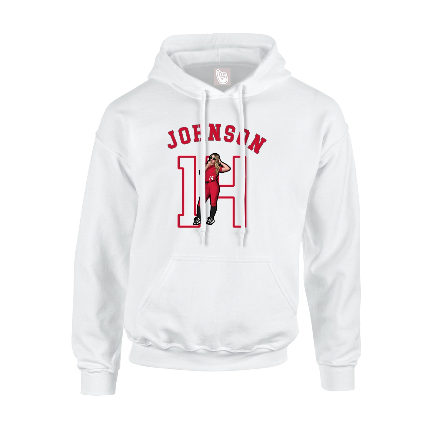 Youth Hoodie — Shirsey Arch in White