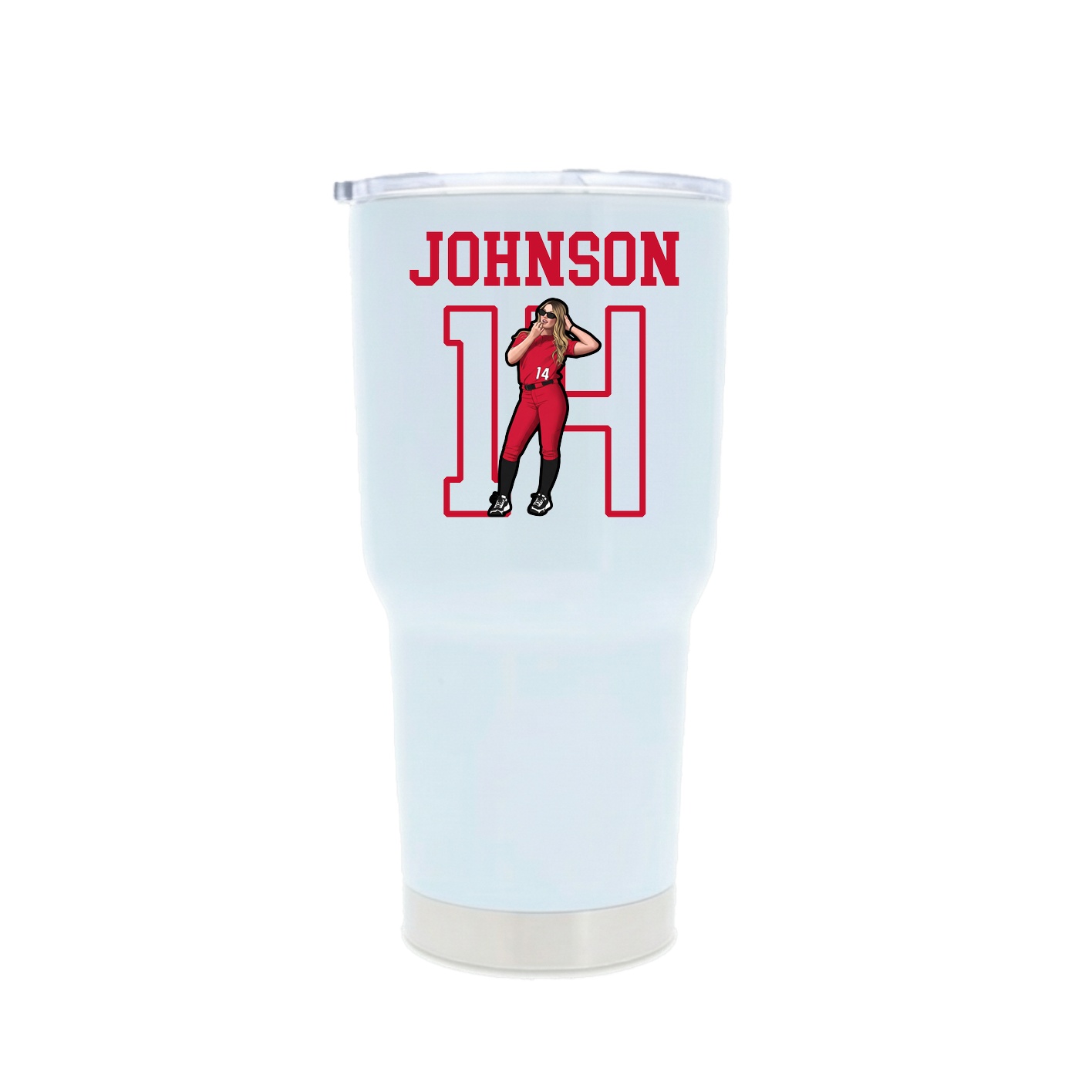 30oz Stainless Steel Tumbler — Shirsey in White
