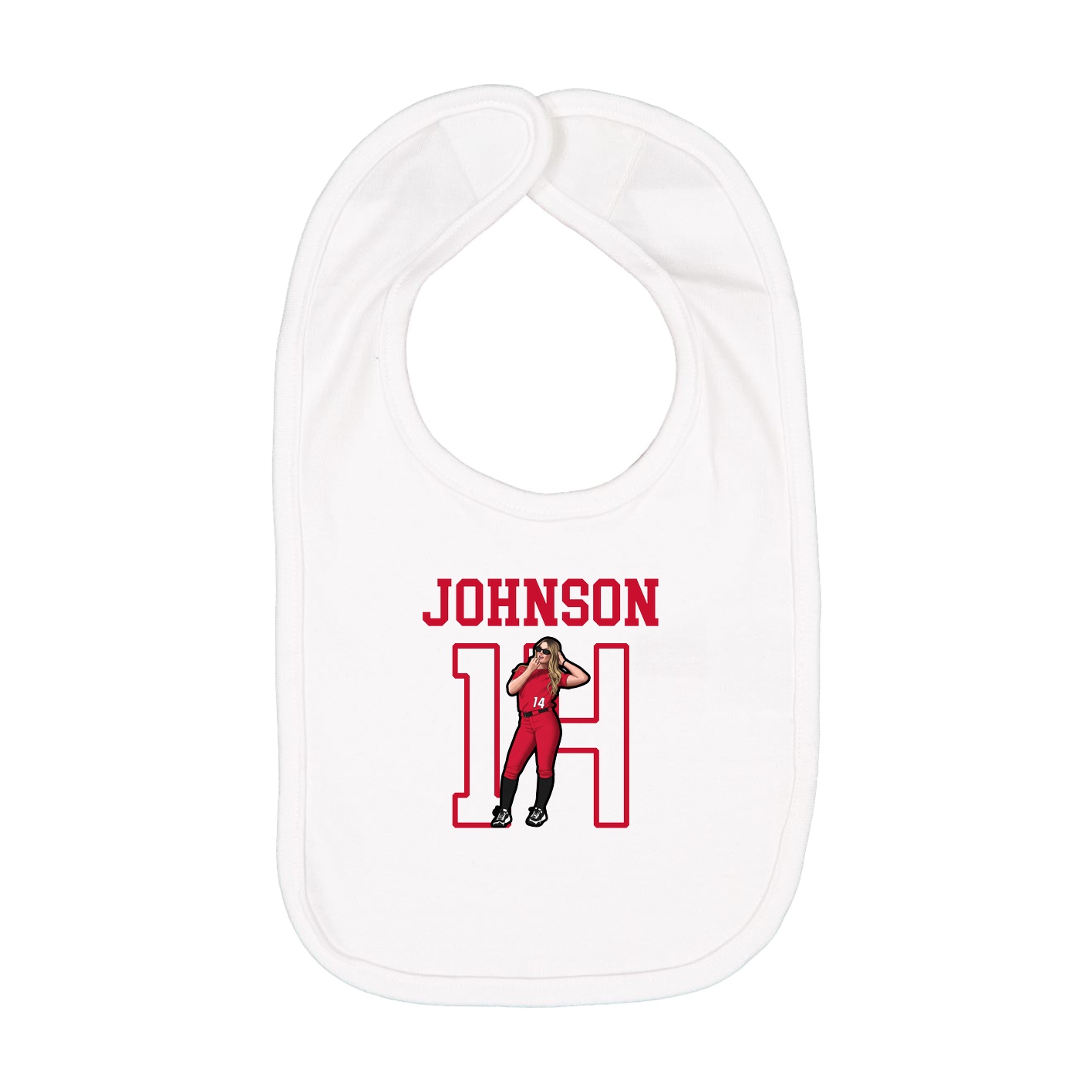 Infant Bib — Shirsey in White