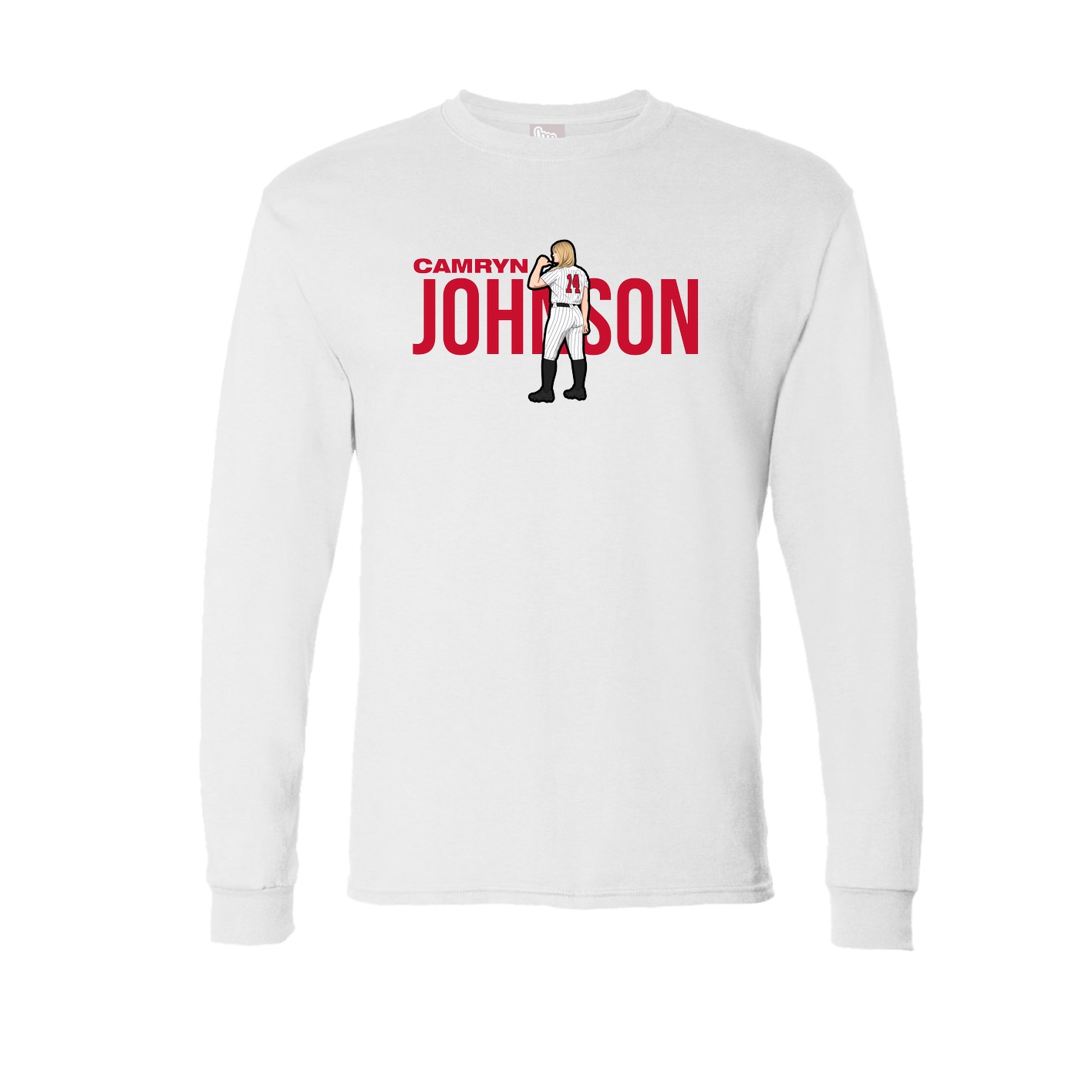 Long Sleeve Tee — Player Name in White