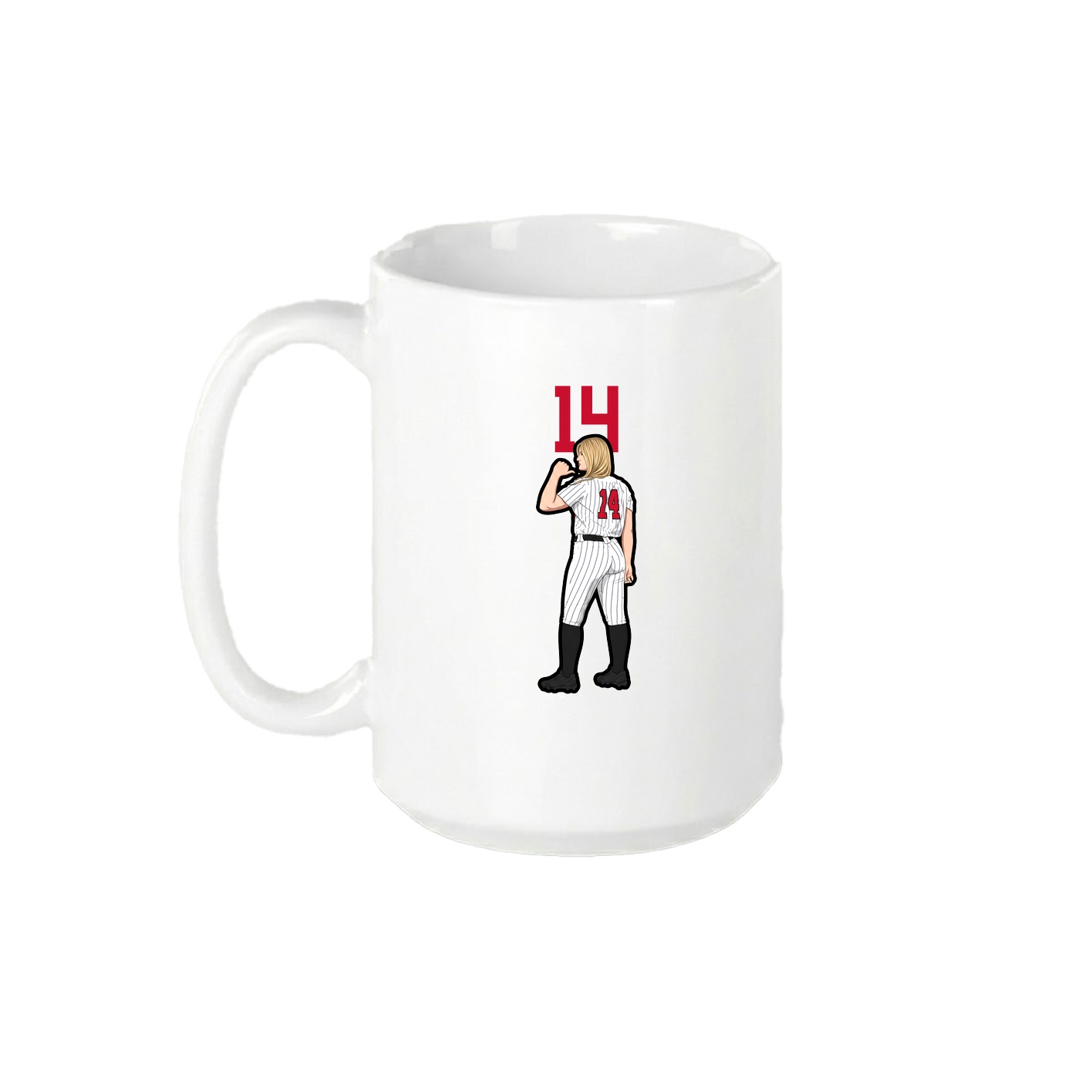 15oz Coffee Mug — Number Top in White