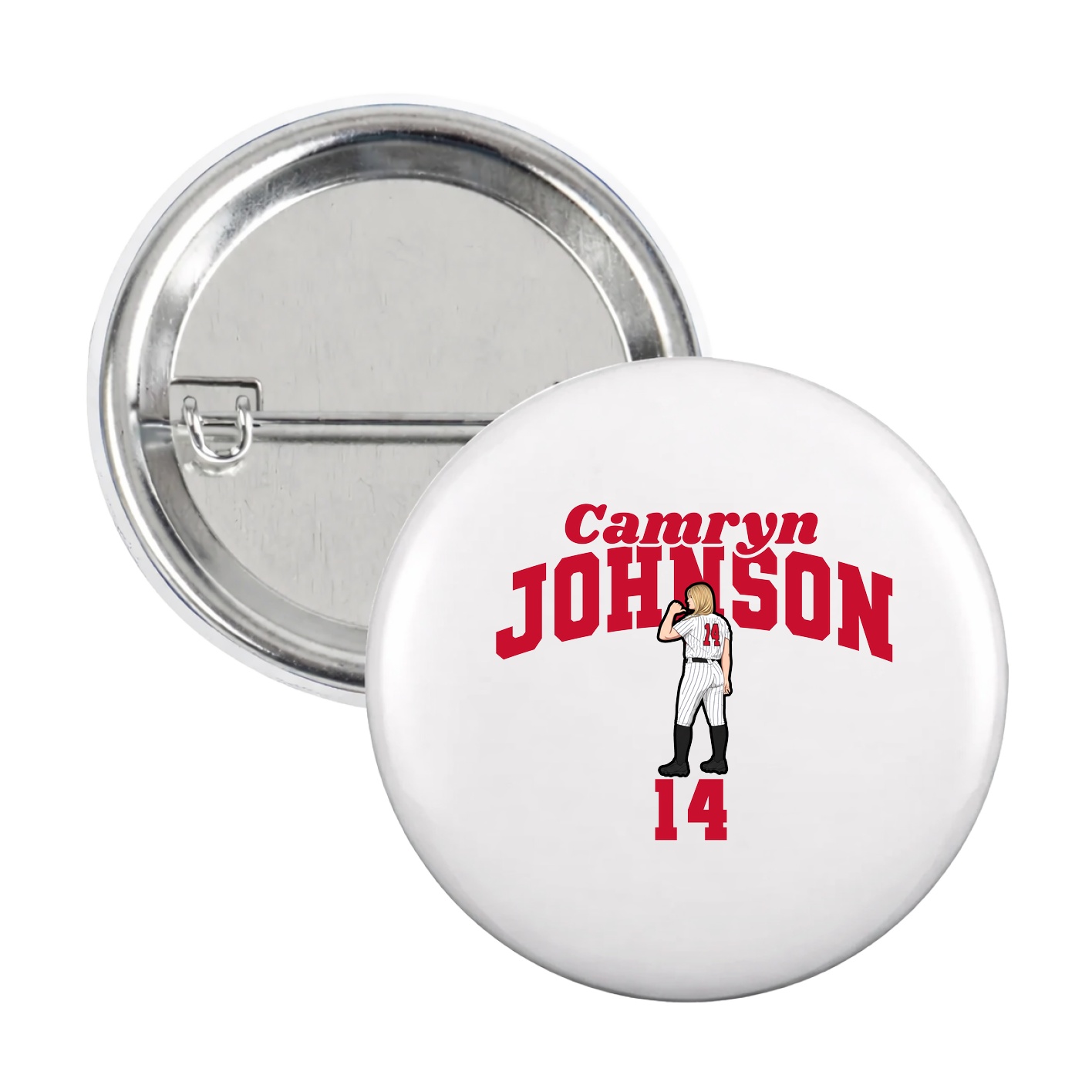 Game Day Button — Signature Arch in White