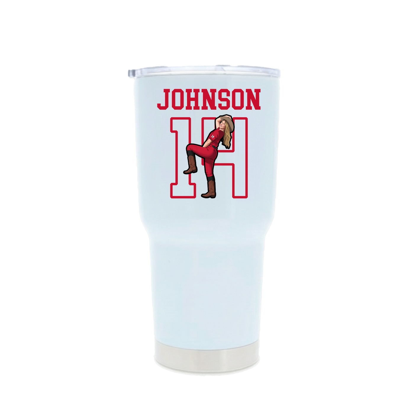 30oz Stainless Steel Tumbler — Shirsey in White