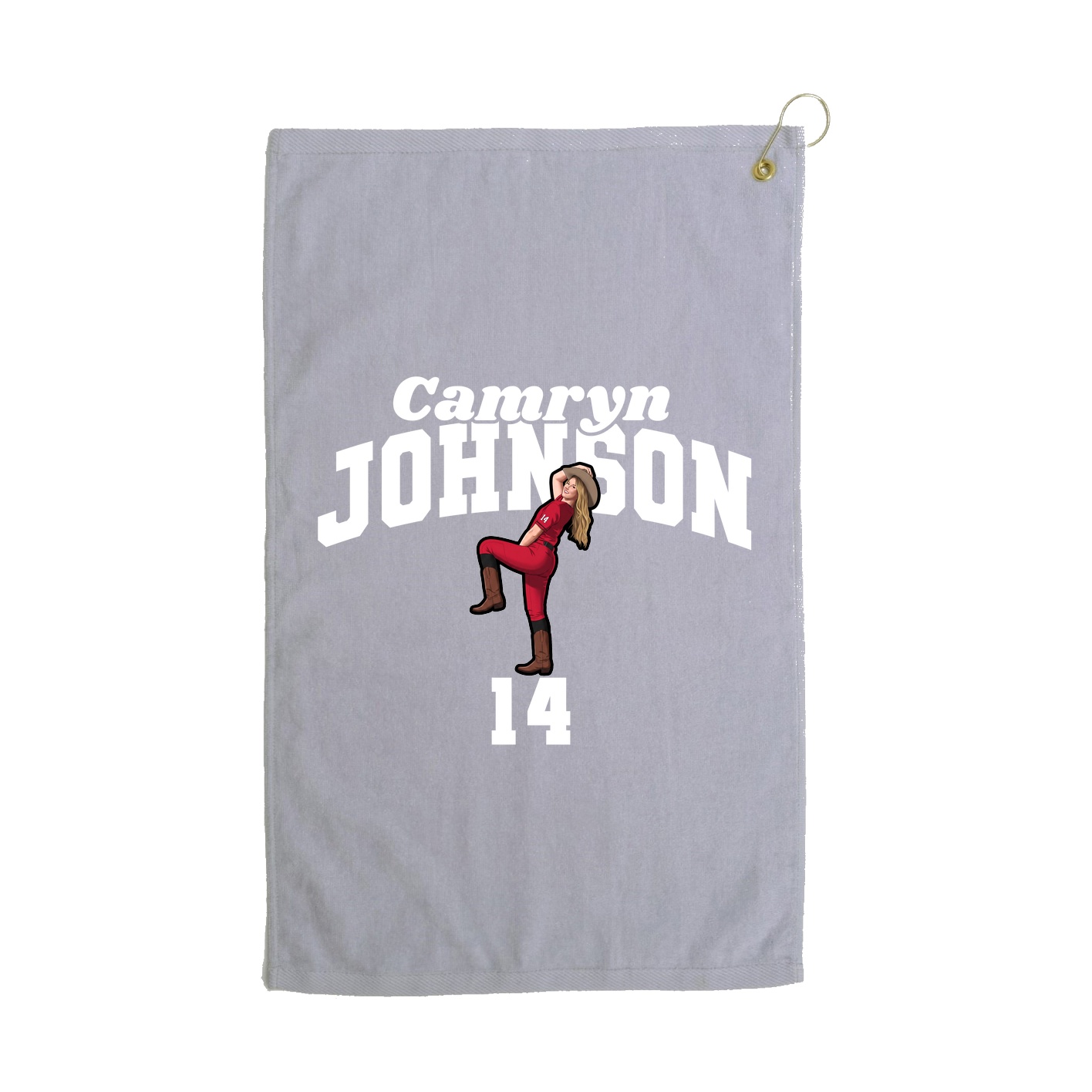 Golf Towel — Signature Arch in Grey