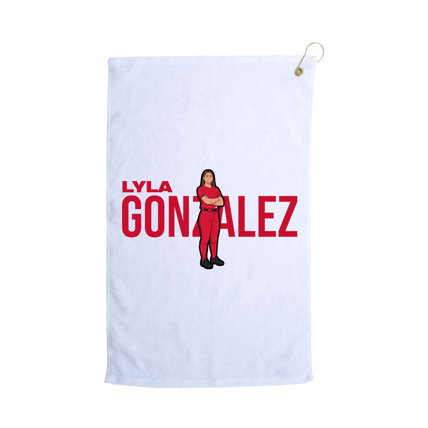 Golf Towel — Player Name in White