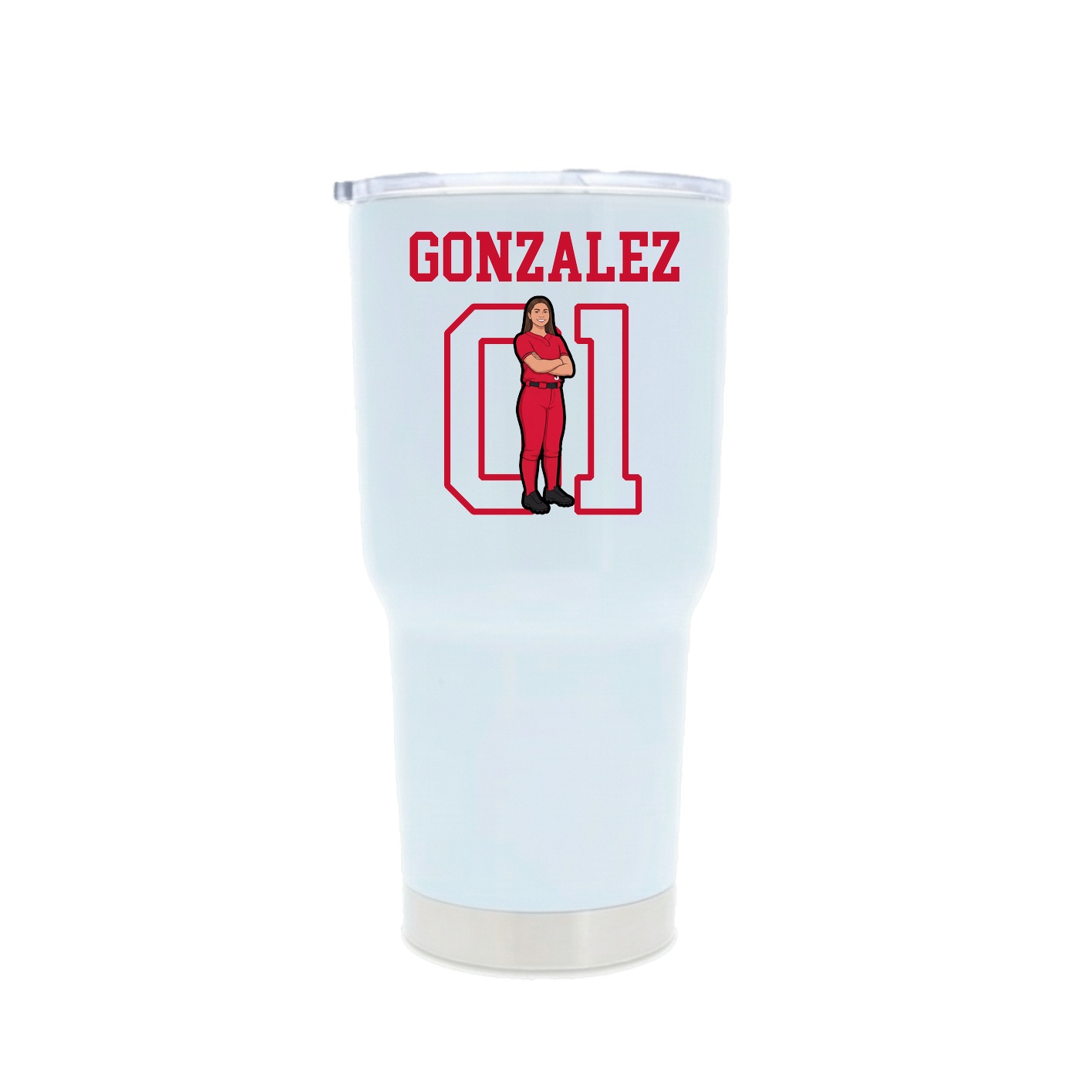 30oz Stainless Steel Tumbler — Shirsey in White