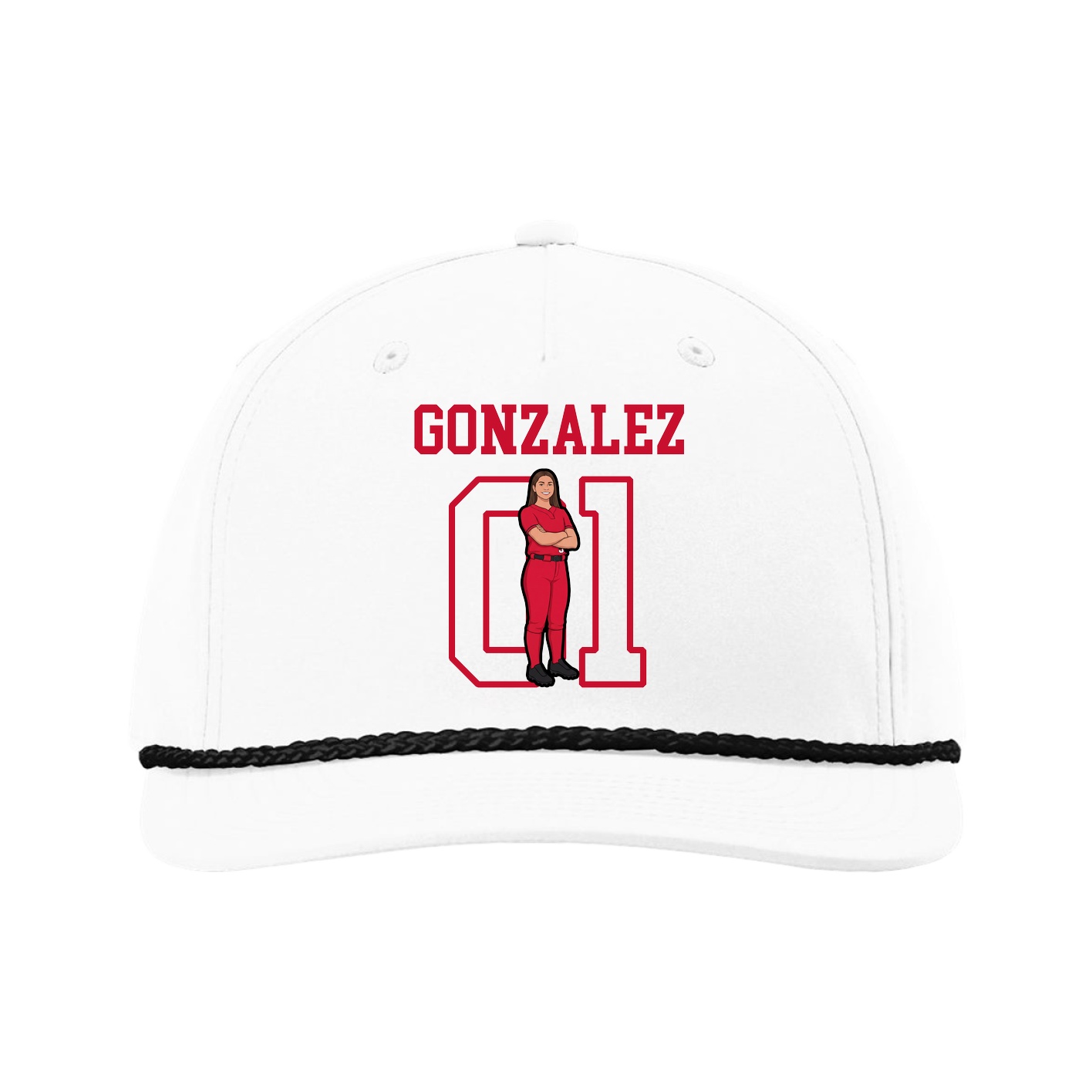 Five-Panel Classic Rope Cap — Shirsey in White