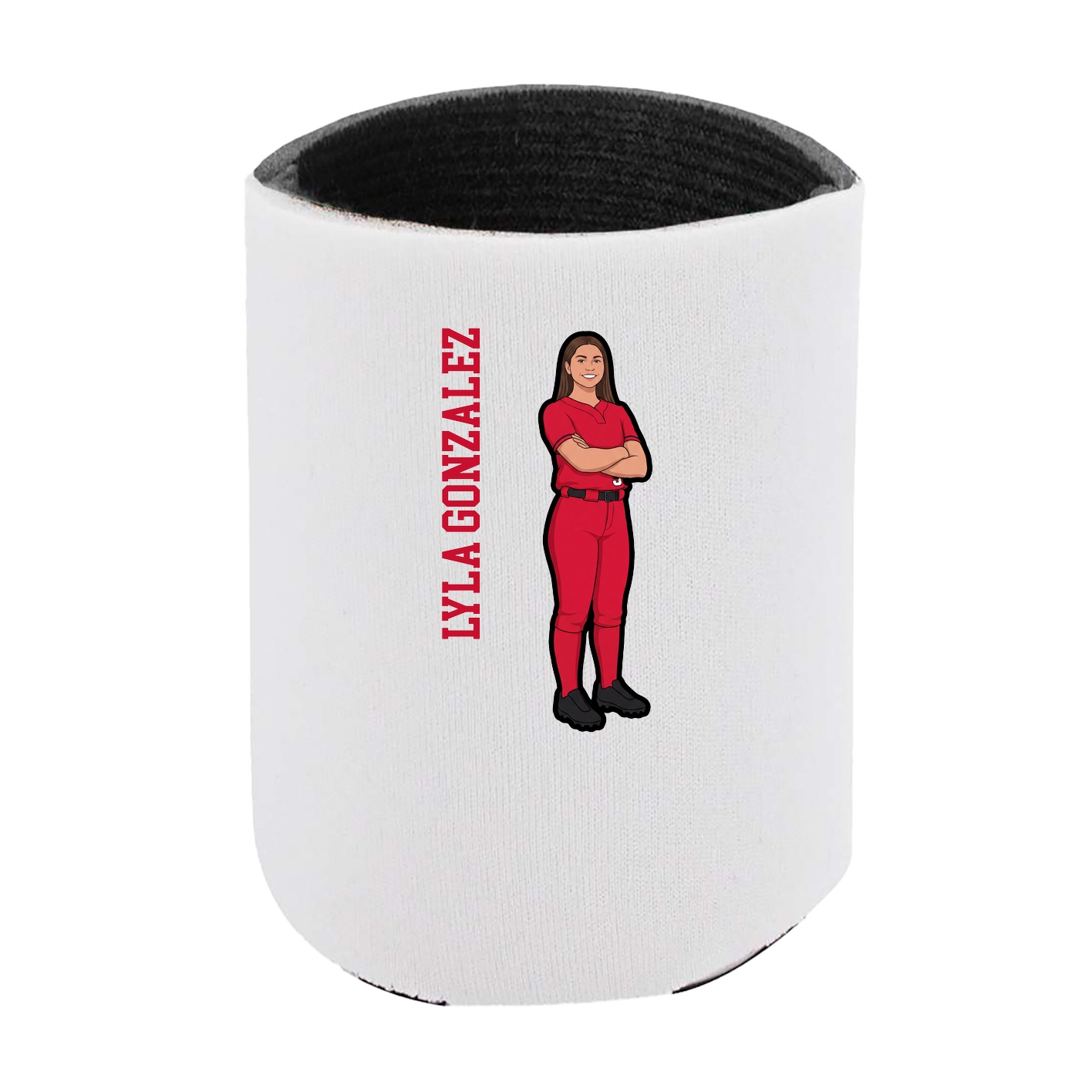 Can Holder — Name Vertical in White