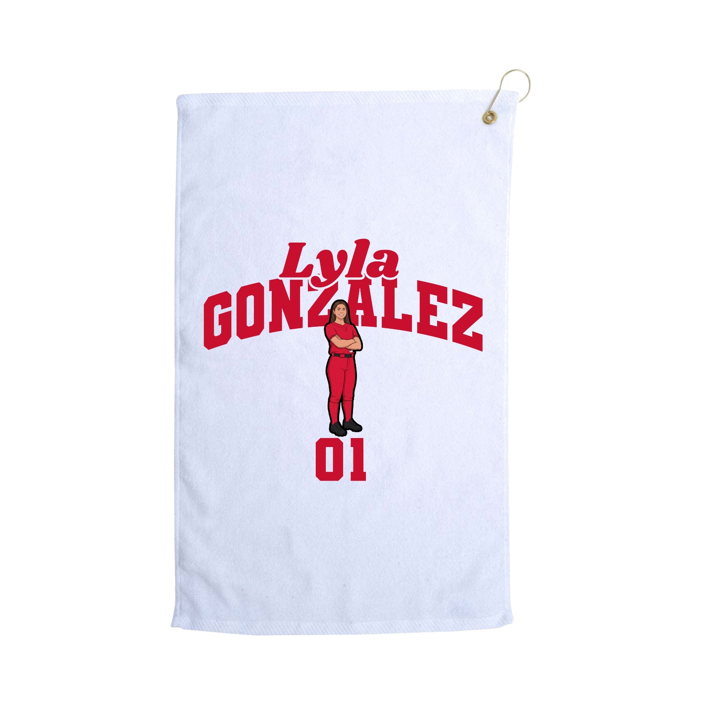 Golf Towel — Signature Arch in White