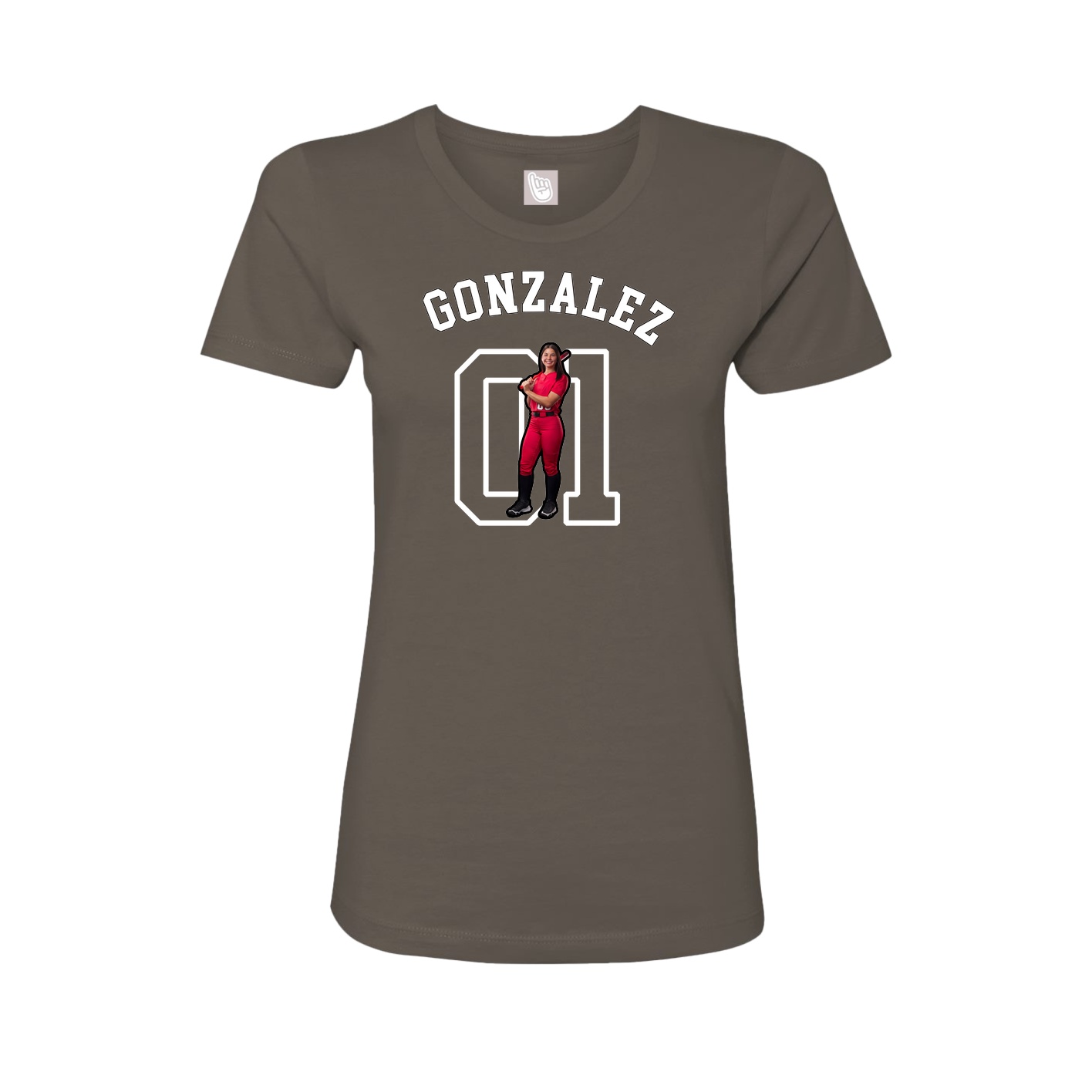 Fitted Women's Tee — Shirsey Arch in Grey