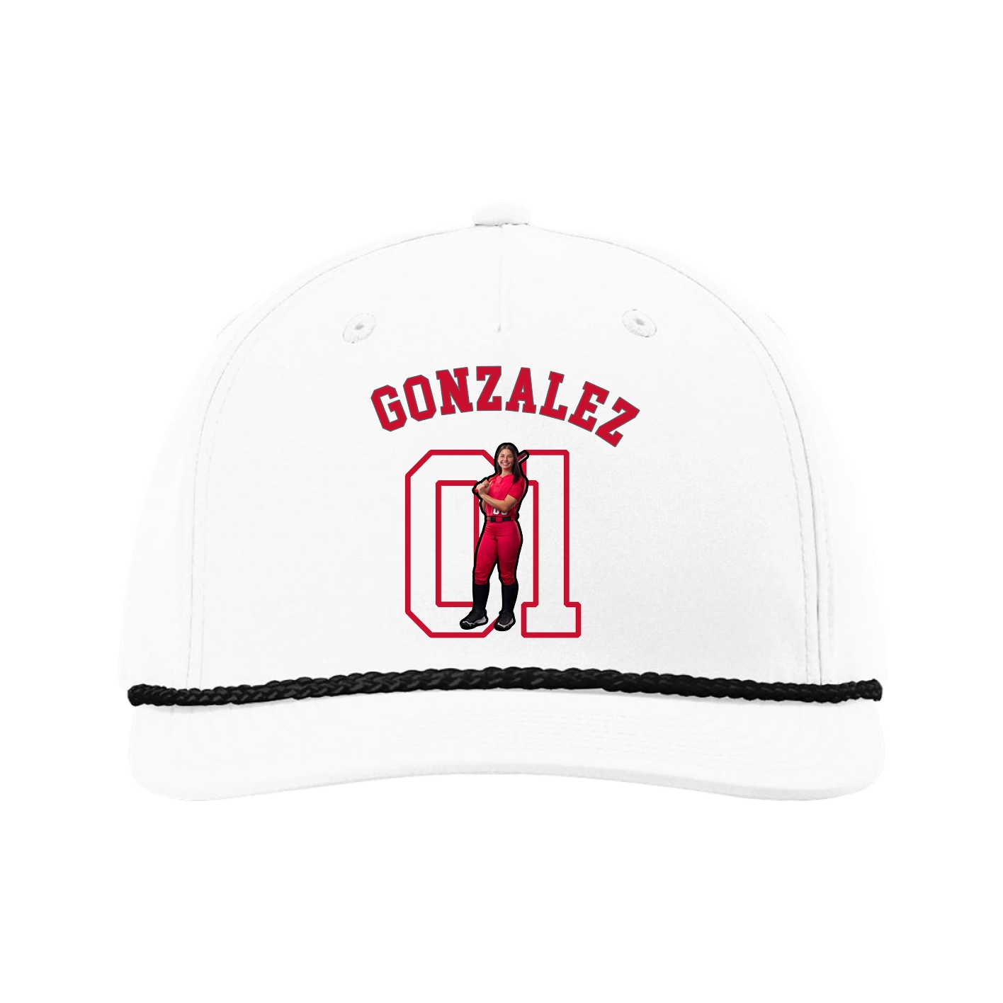 Five-Panel Classic Rope Cap — Shirsey Arch in White