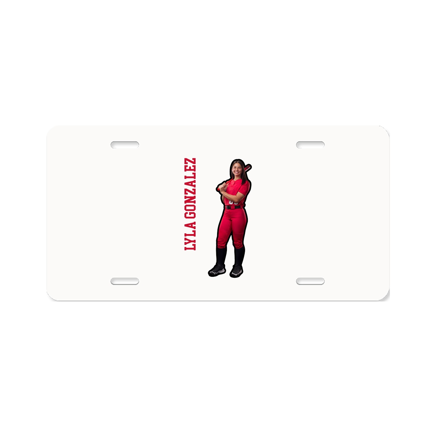 License Plate — Name Vertical in Classic
