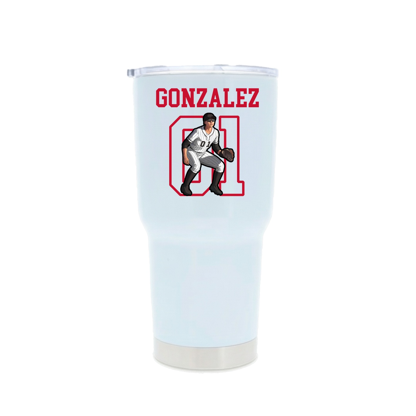 30oz Stainless Steel Tumbler — Shirsey in White