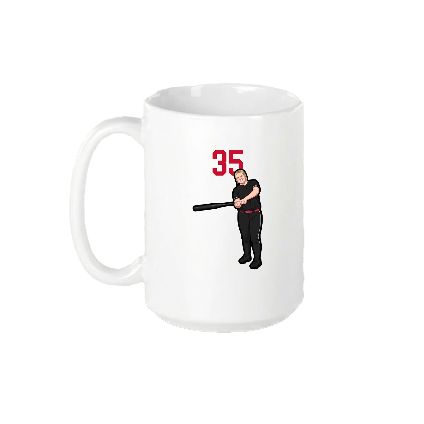 15oz Coffee Mug — Number Top in White