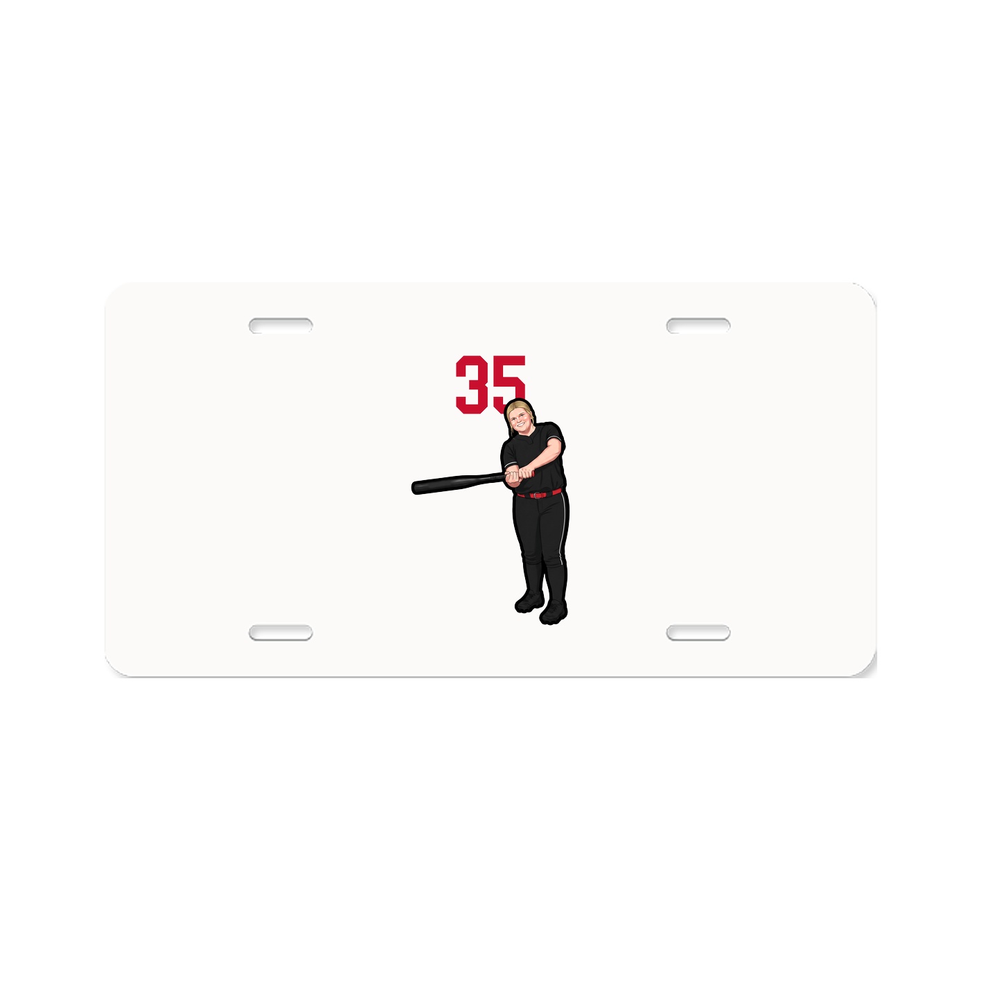 License Plate — Number Top in Classic