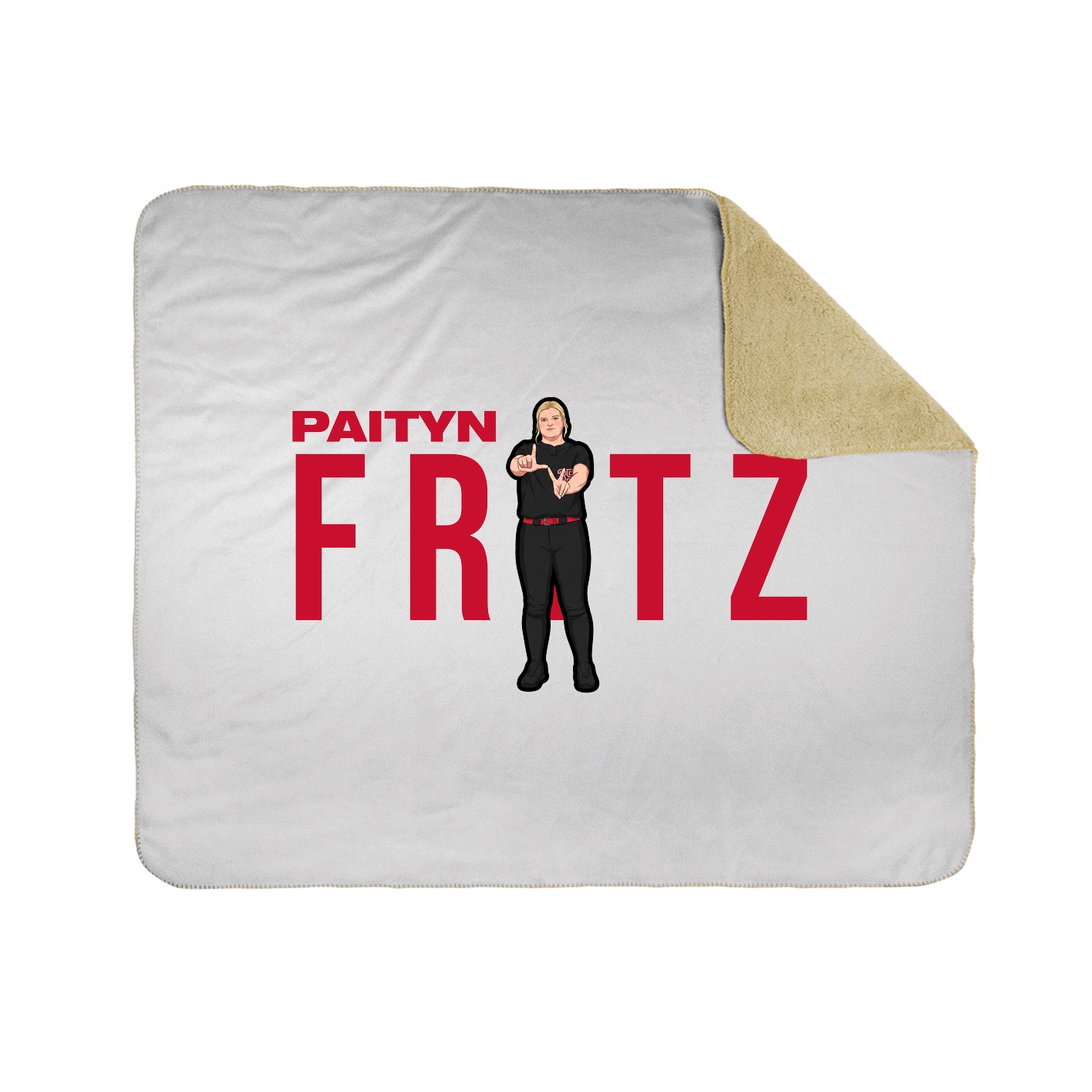 Throw Blanket — Player Name in White