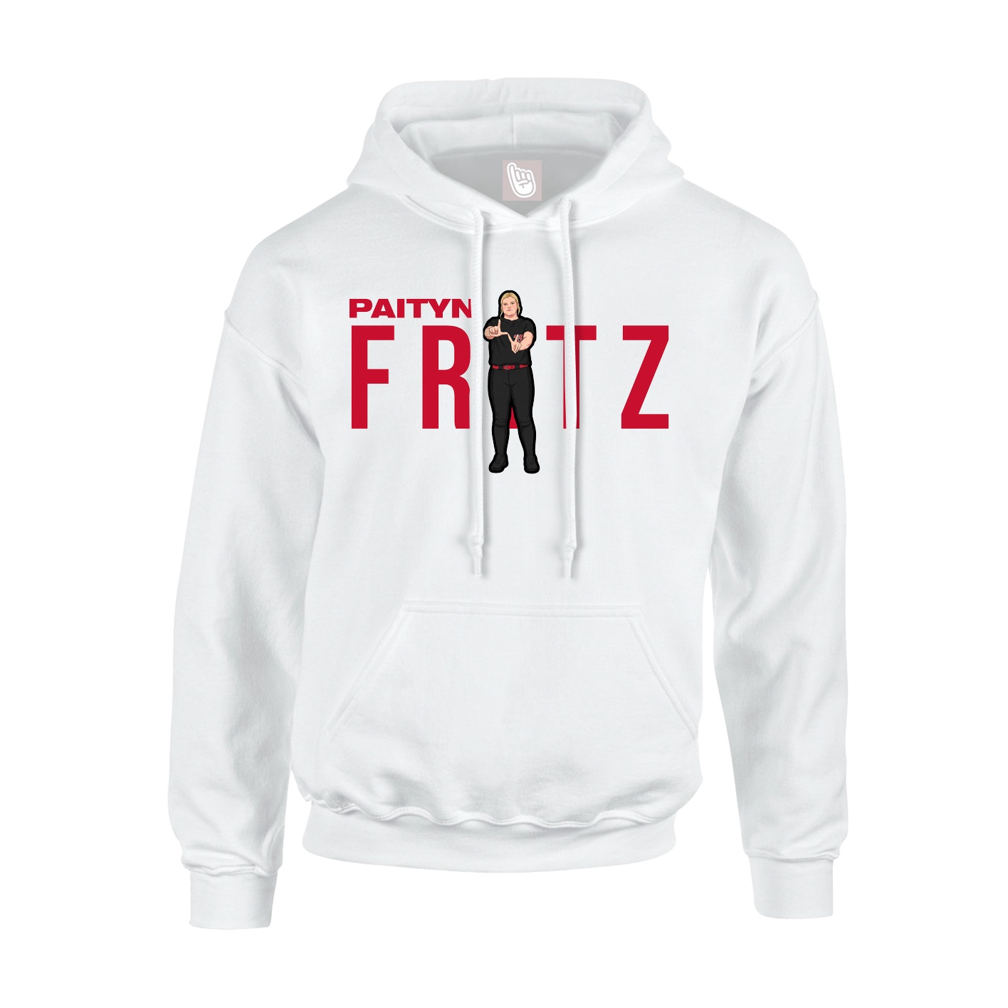Youth Hoodie — Player Name in White