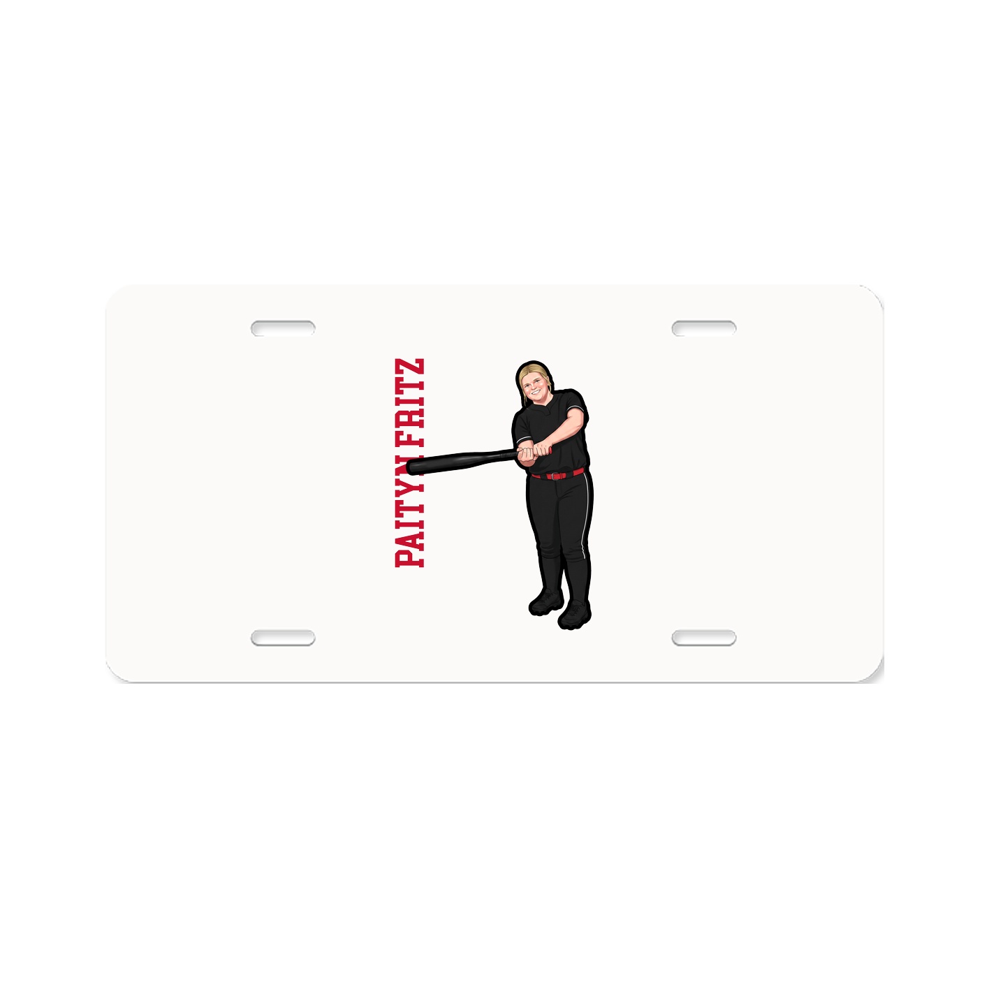 License Plate — Name Vertical in Classic