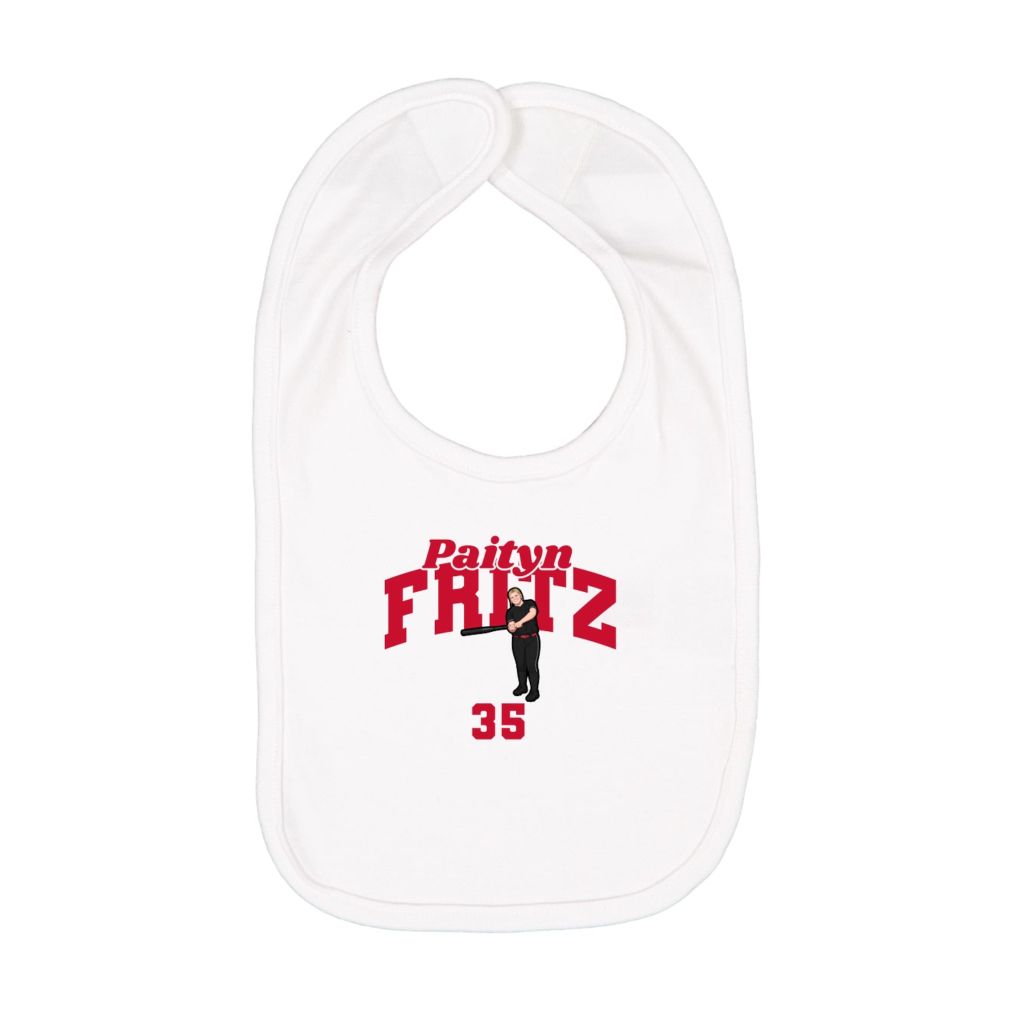 Infant Bib — Signature Arch in White