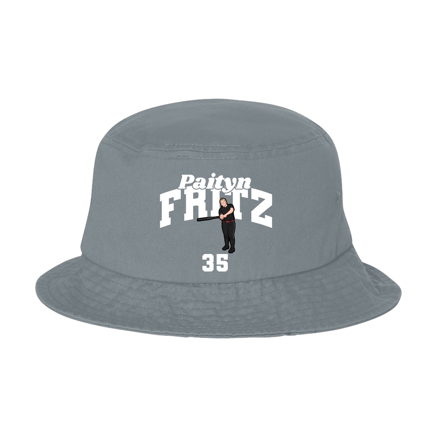 Bucket Cap — Signature Arch in Grey