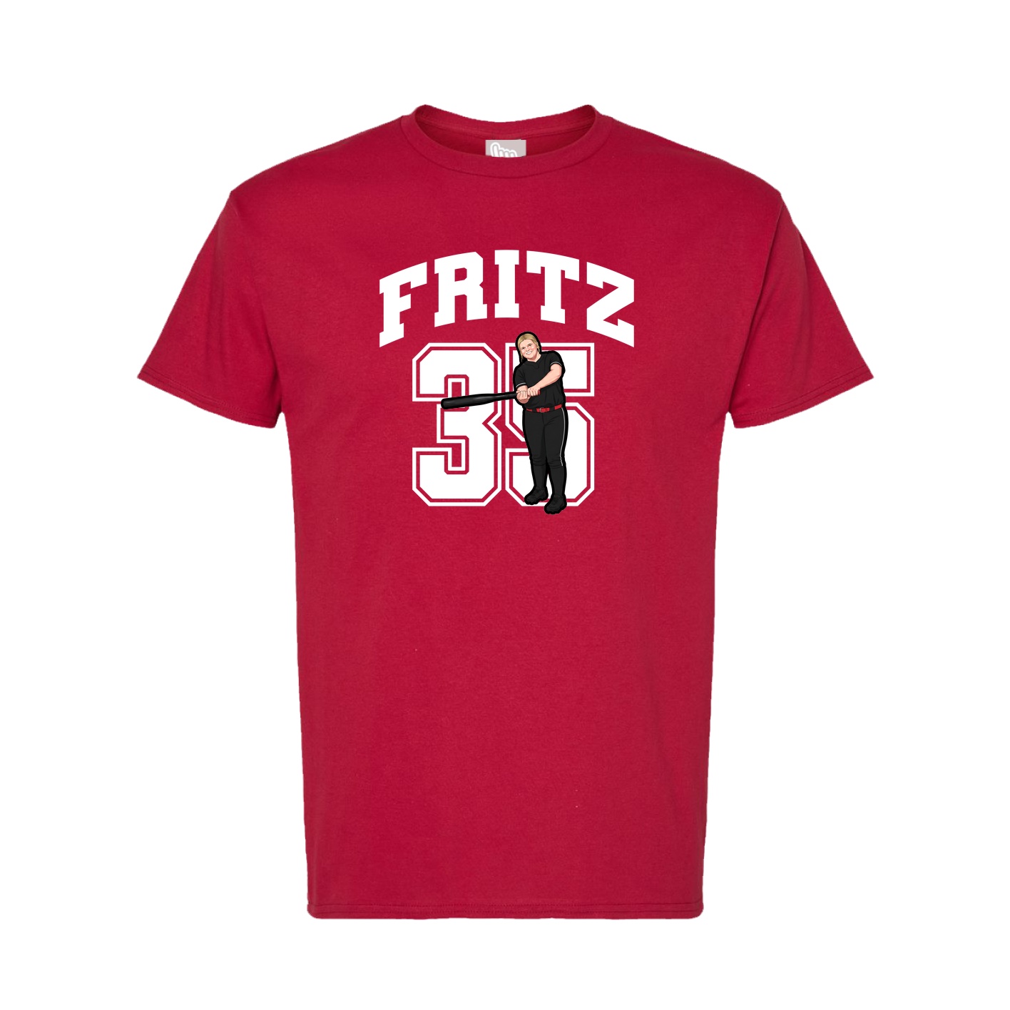 Tee — Number in Crimson
