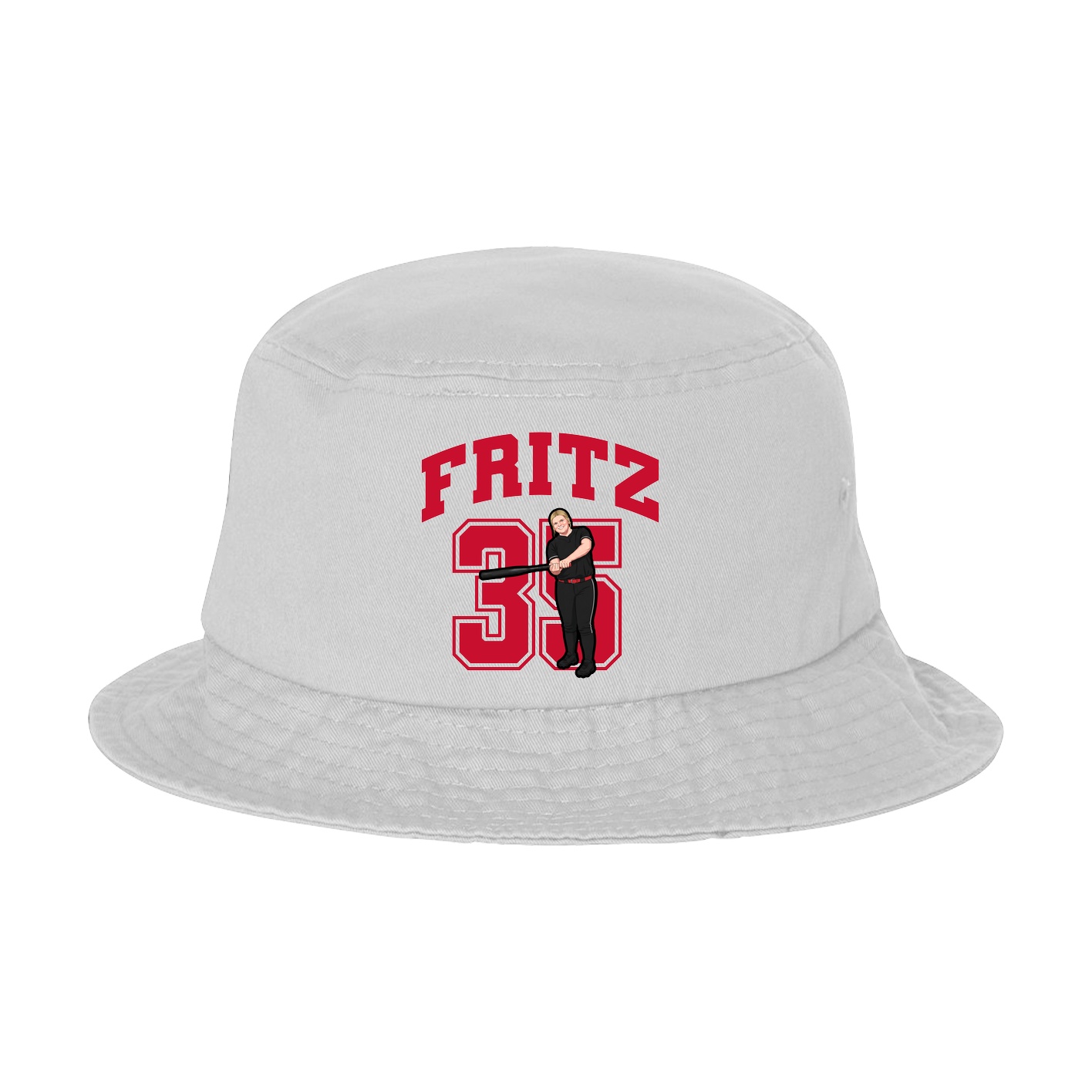 Bucket Cap — Number in White