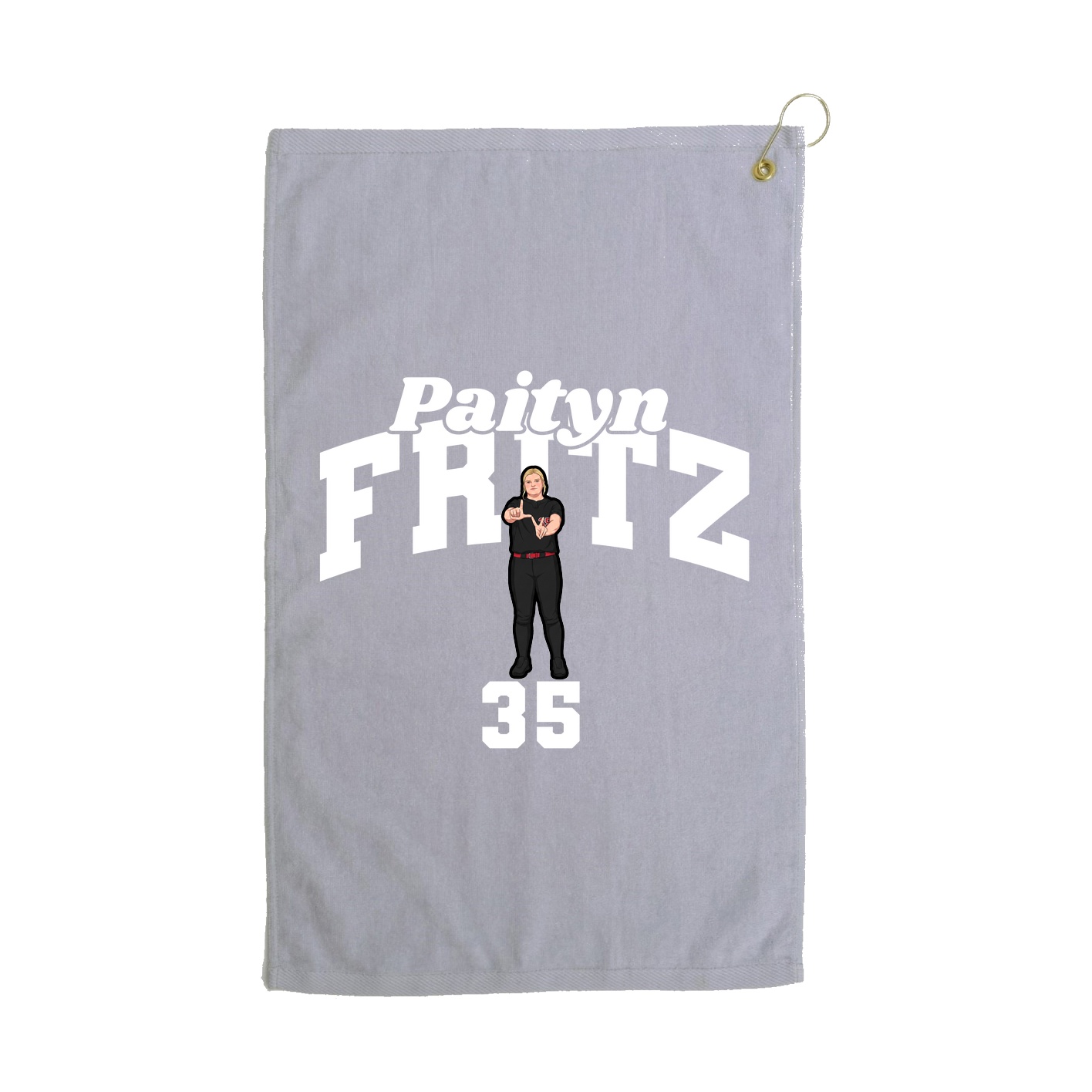 Golf Towel — Signature Arch in Grey