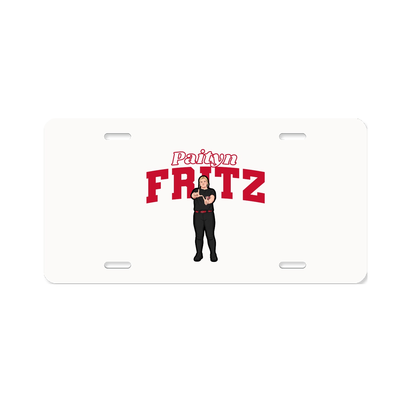 License Plate — Name Arch in Classic